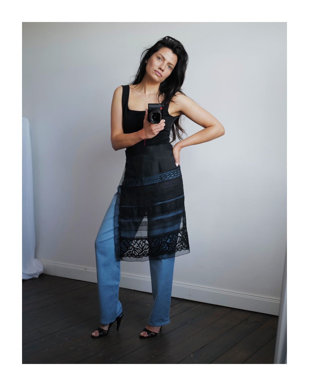 Hand Made Patchwork Apron SS26 In Black