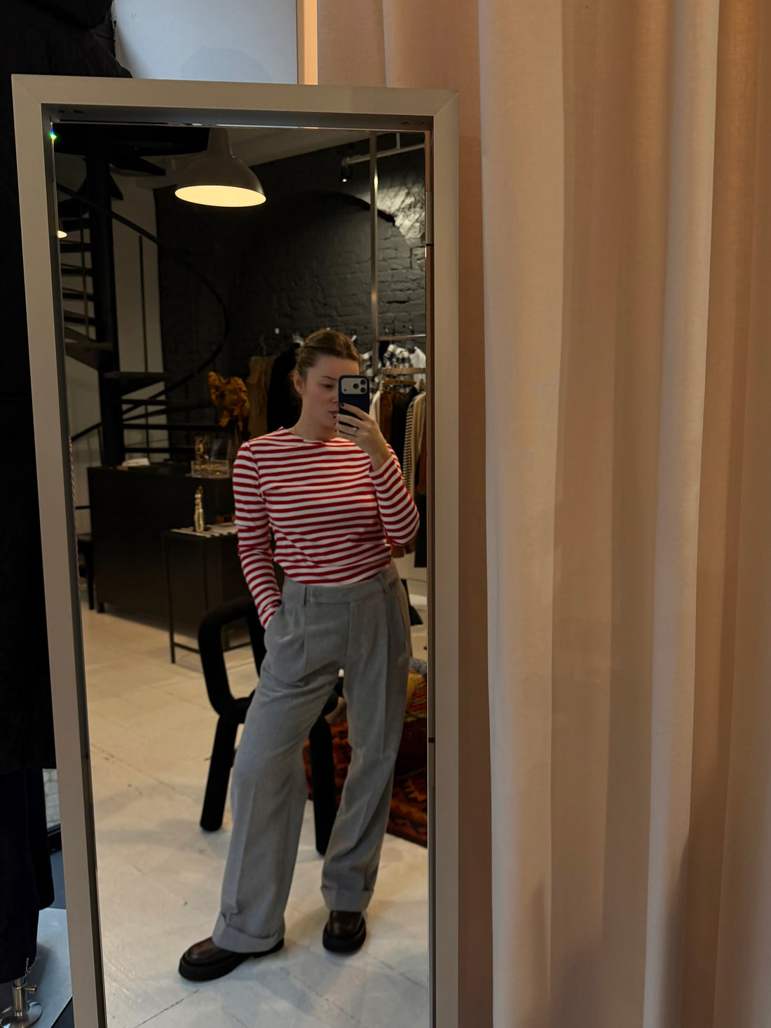 Fitted Slim Striped Long-Sleeve Top MARE