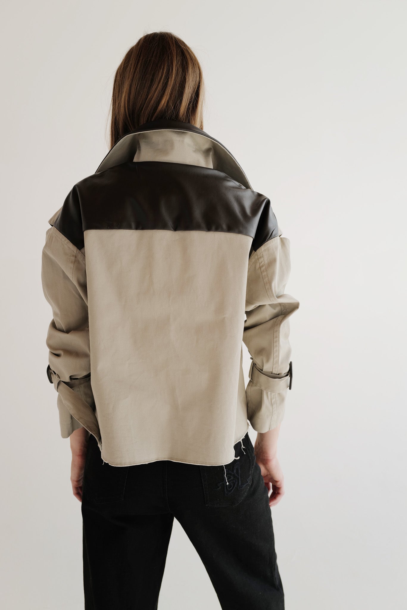 Cotton Gabardine Crop Trench-Cape London (Back to stock)