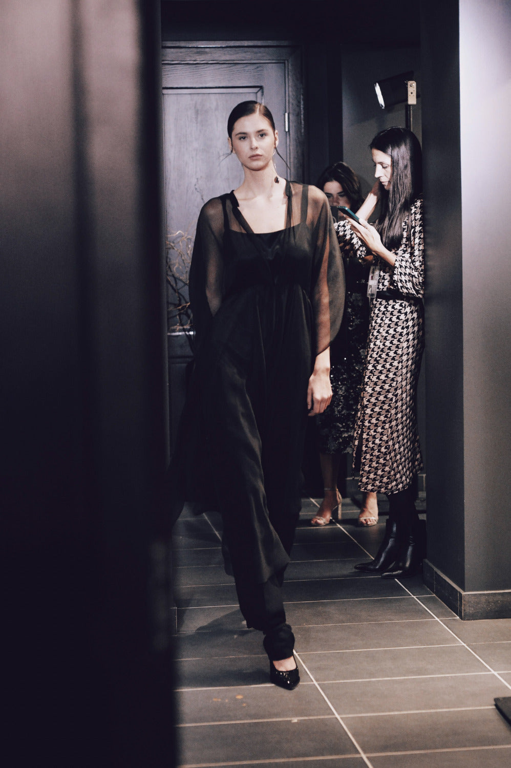 BLACK WOOL TROUSERS AW/22