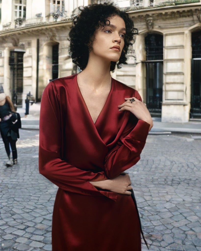 Silk Wrap Dress INESS