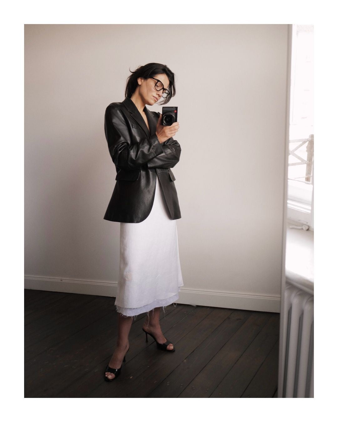 Linen A silhouette Two Layers skirt JACKLIN SS26