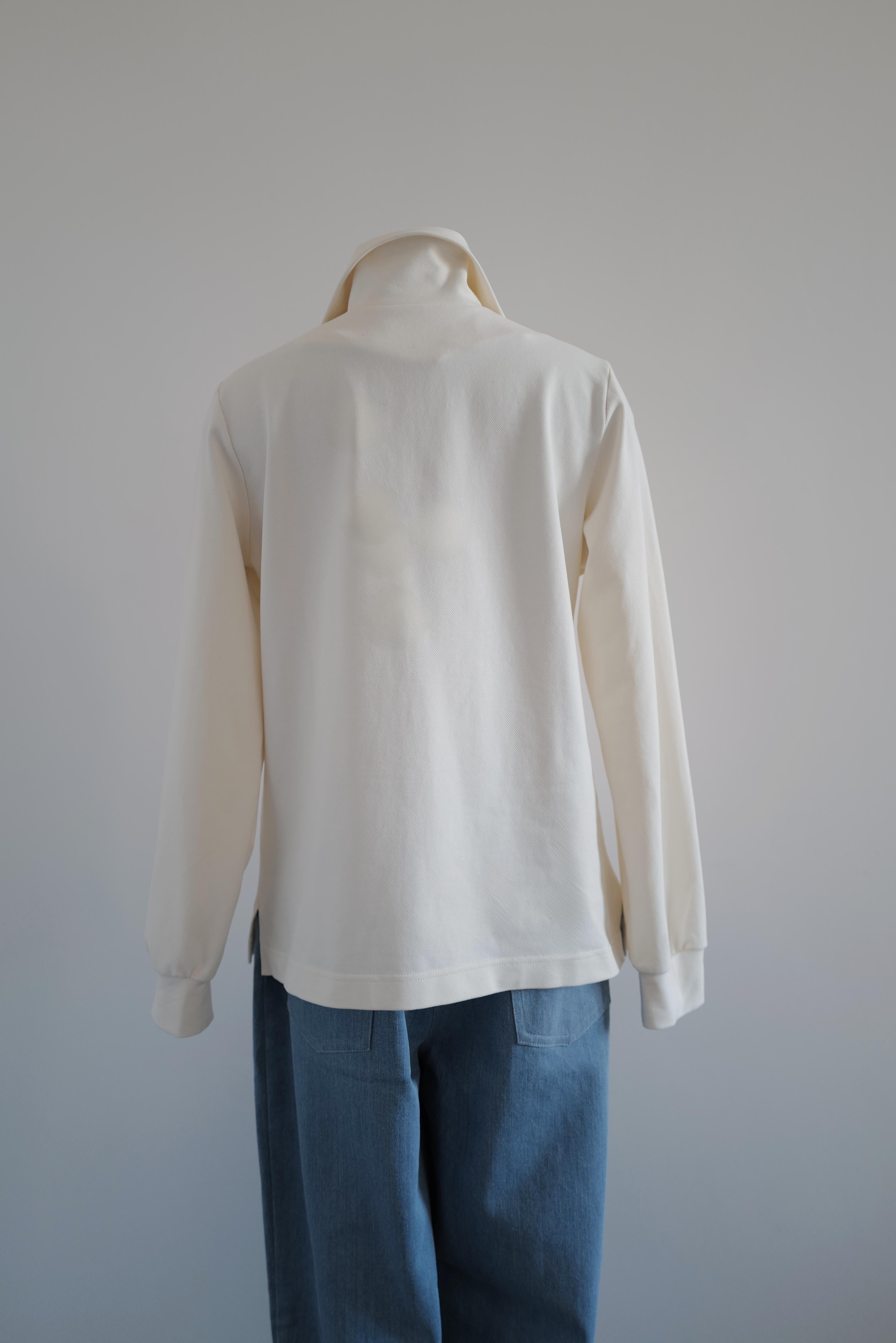 Textured Organic Cotton Pique Long Sleeves Polo SS26