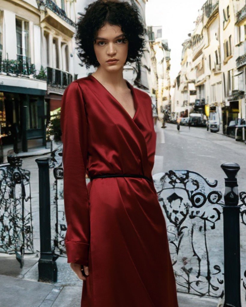 Silk Wrap Dress INESS