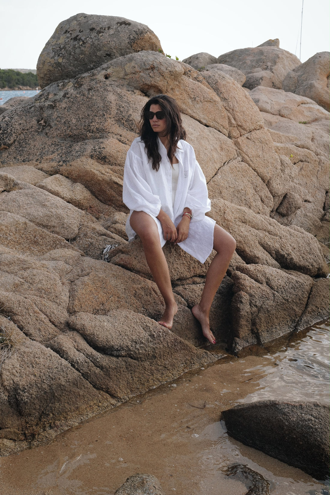 Linen Shirt-Tunic IRIS WHITE