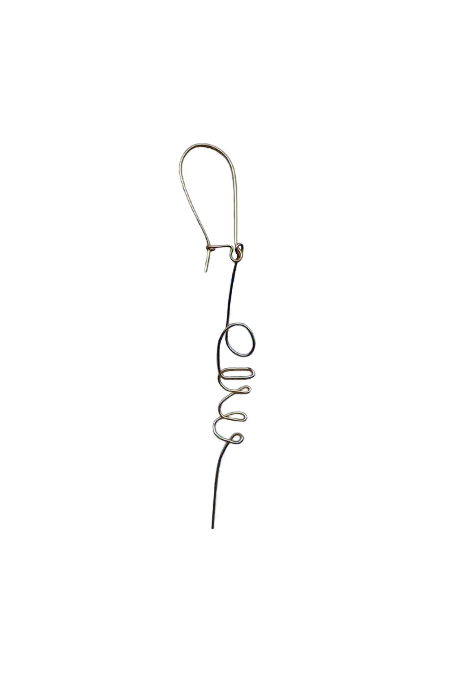 GOLD FILLED 14K MONO EARRING