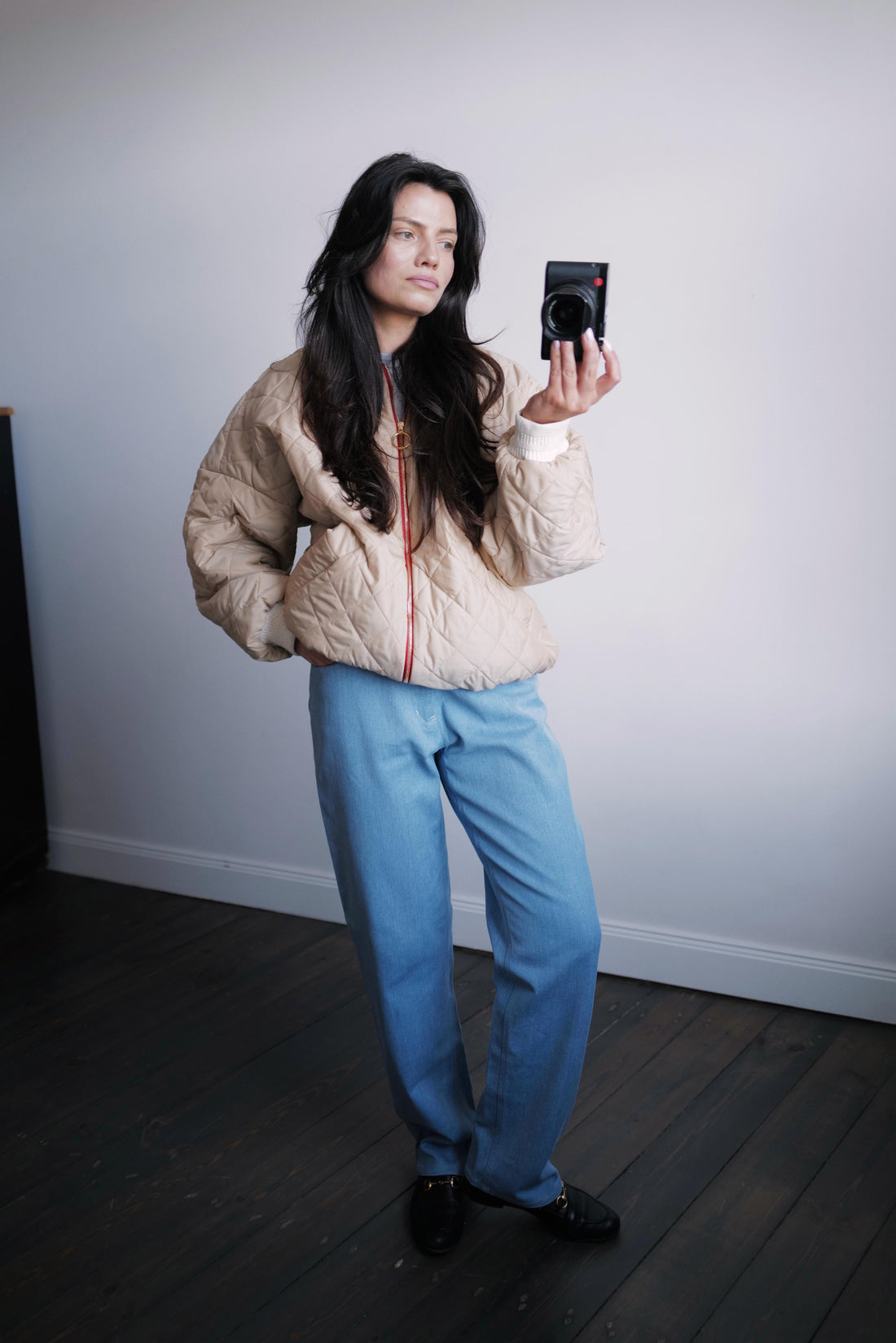 Quilted Oversized Bomber Jacket