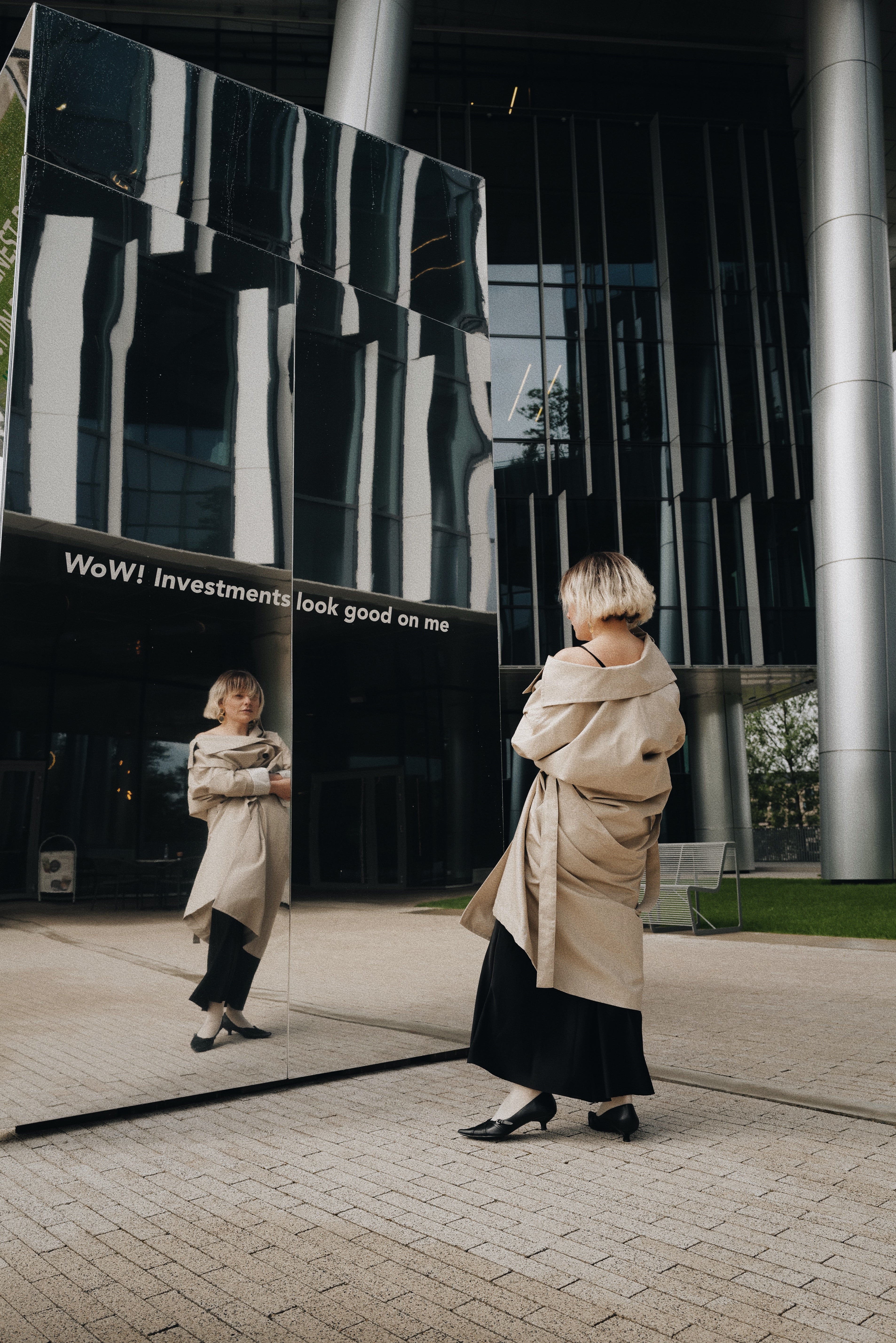 Double -Breasted Belted Trench Coat AGATA (Back to stock)