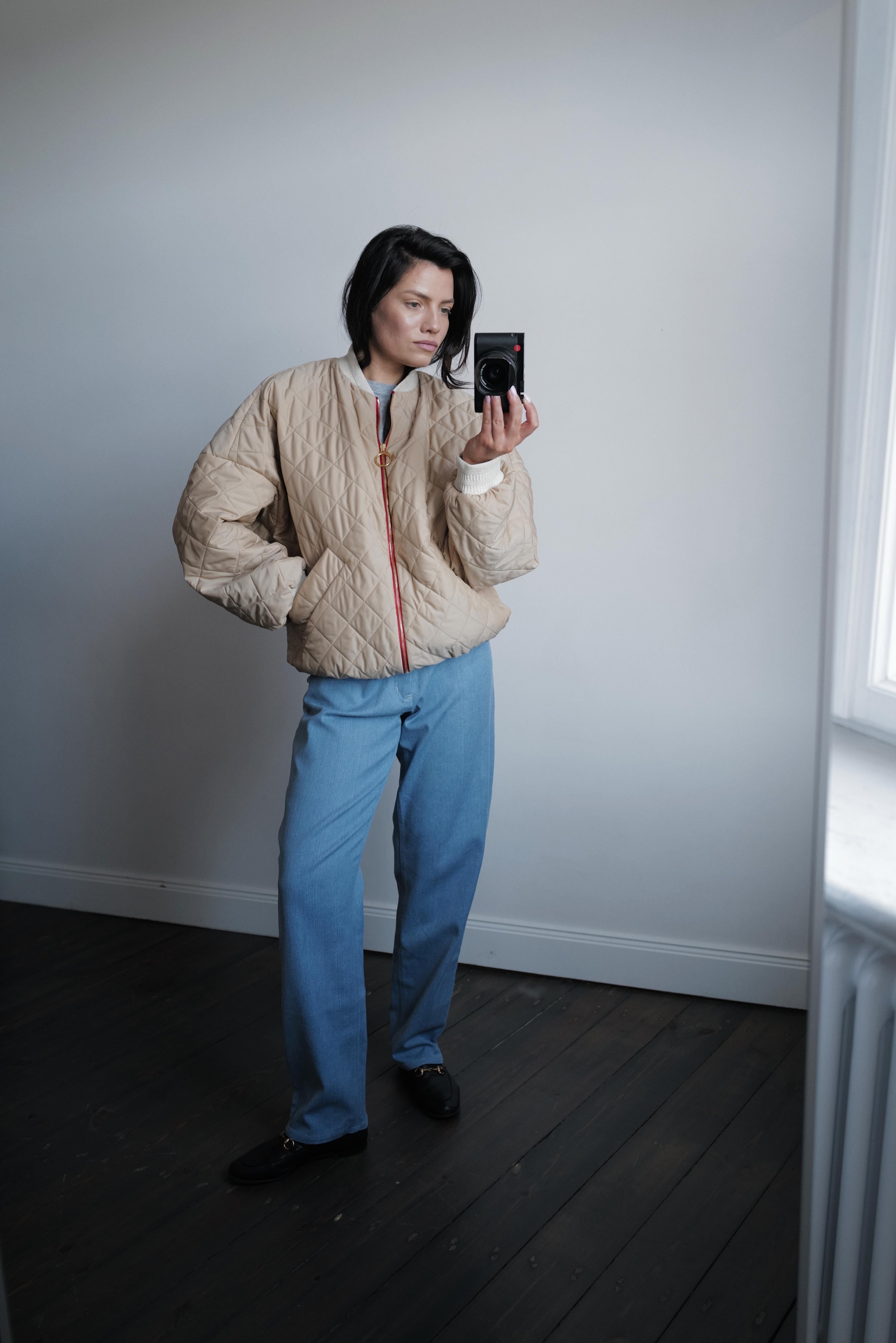 Quilted Oversized Bomber Jacket