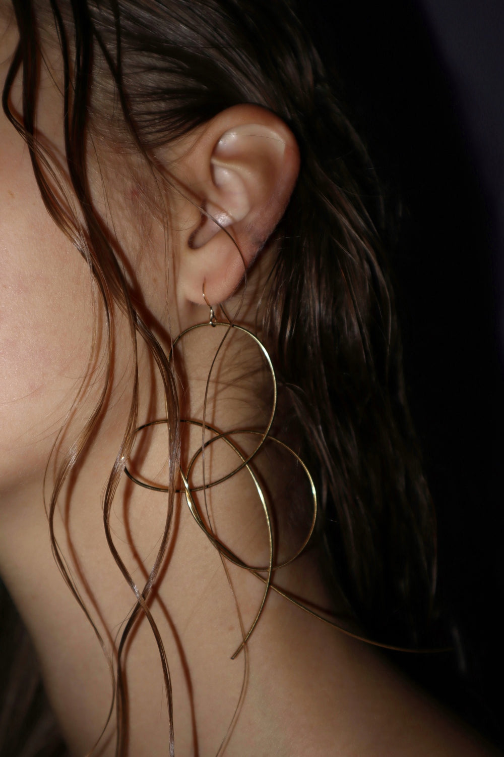 GOLD FILLED 14K MONO EARRING