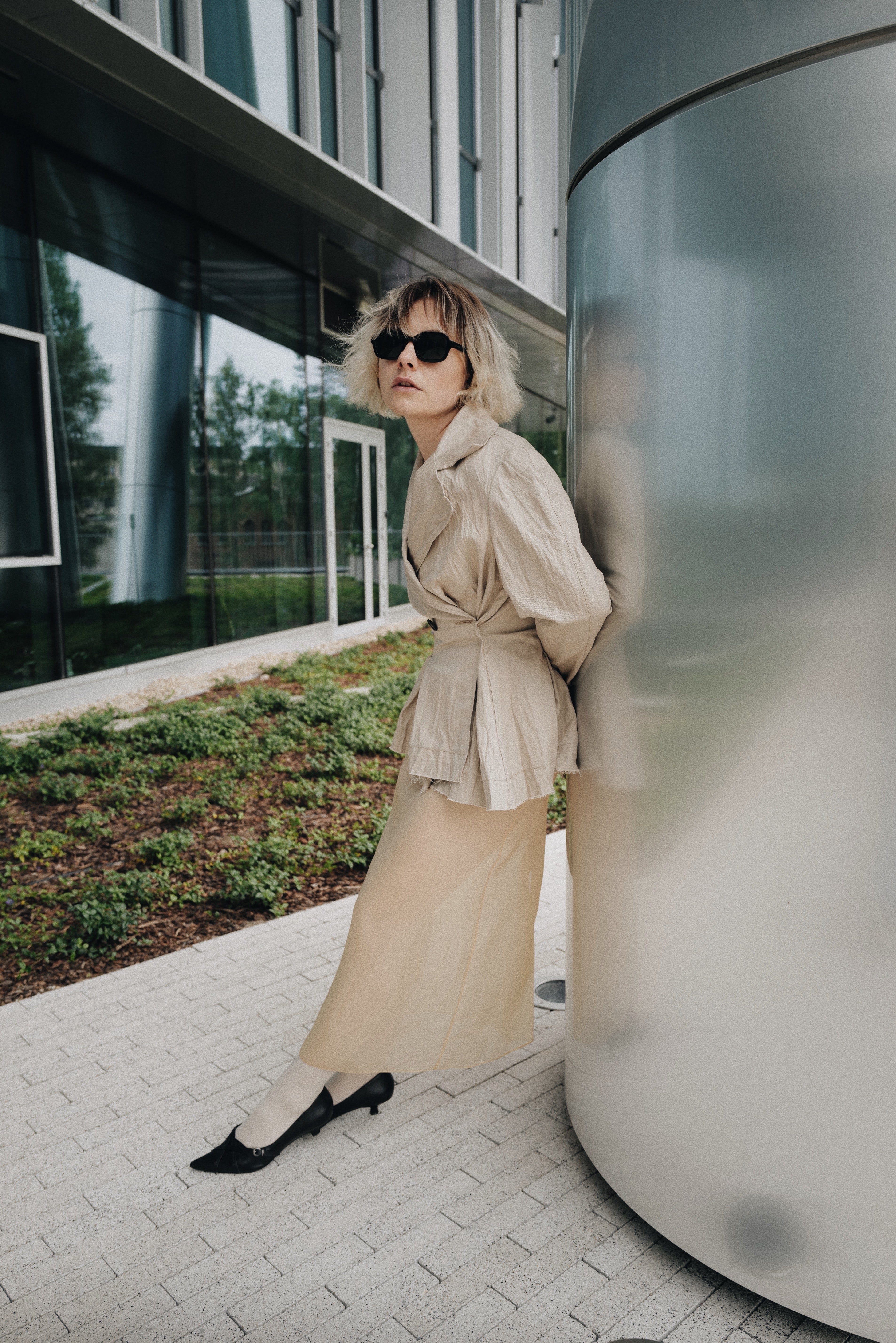 Linen/Cotton Crumpled Jacket NORA (Last item)