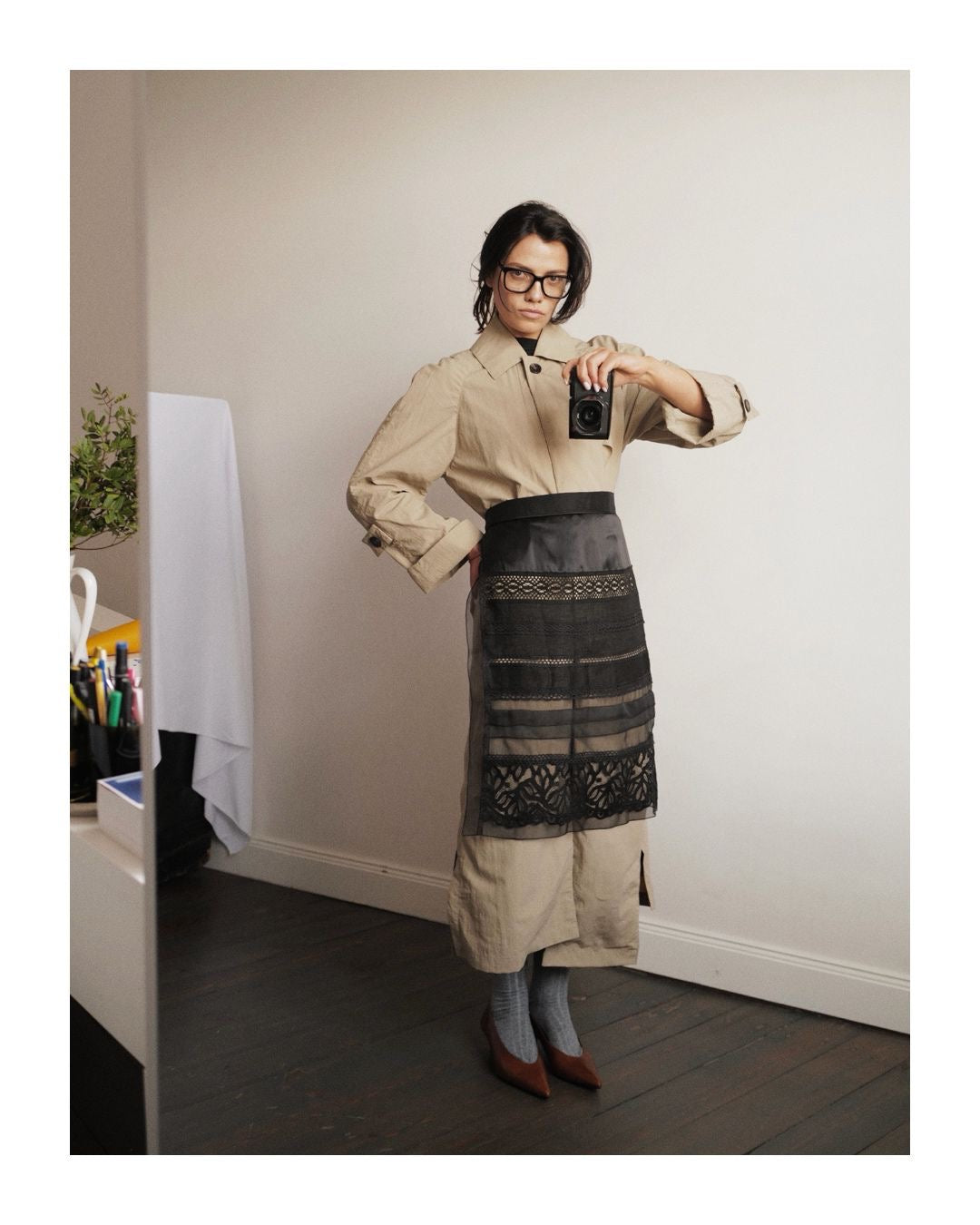 Hand Made Patchwork Apron SS26 In Black