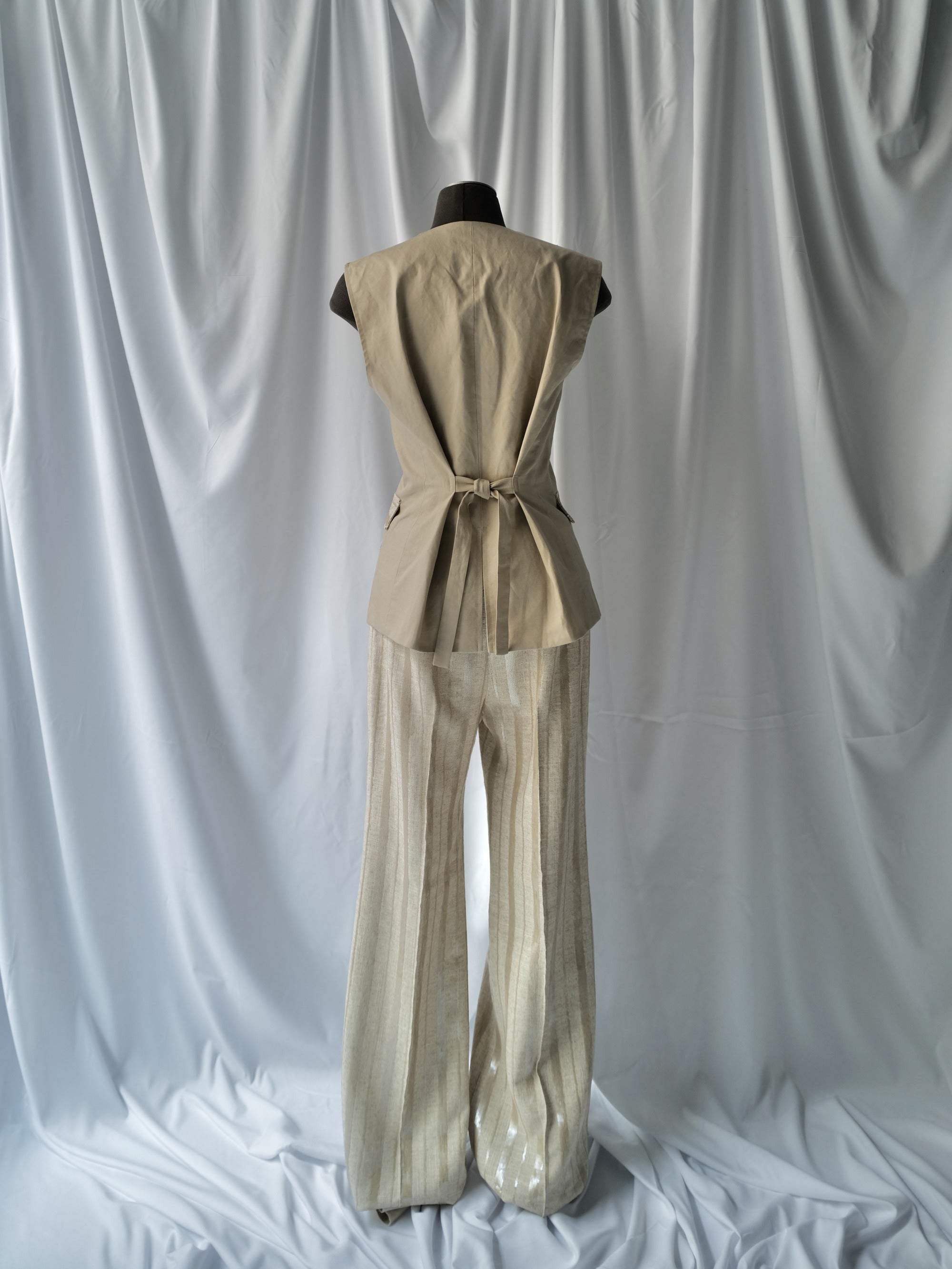 Linen and Viscose Blend Canva Vest SS25