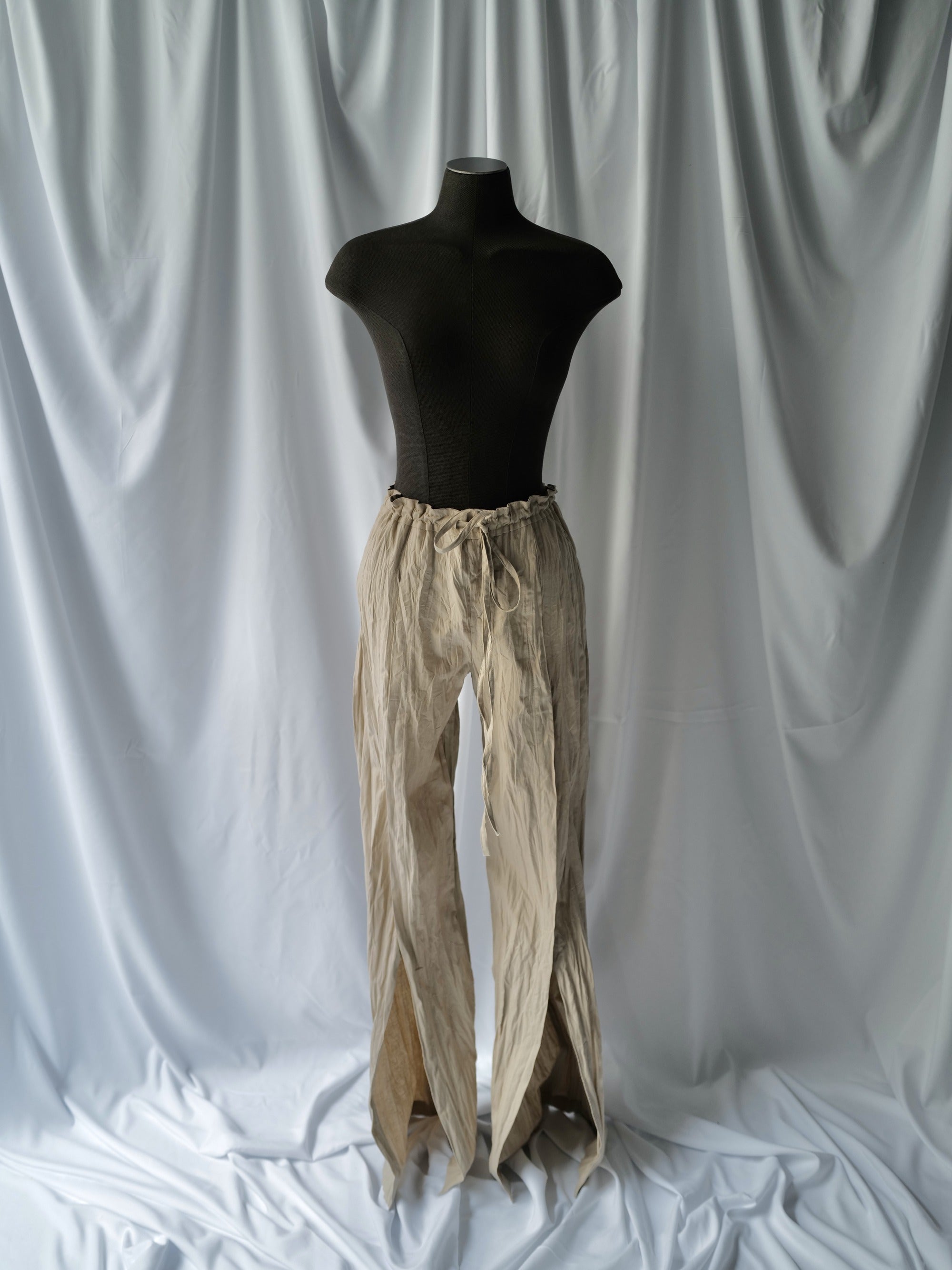 Cotton-Linen Crumpled Pants NORI SS25