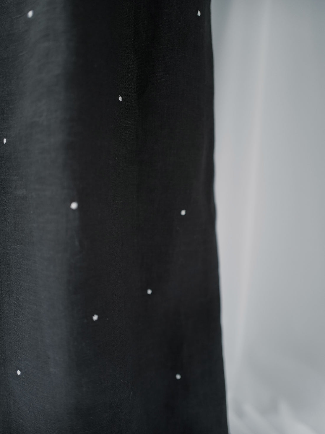 Embroidered Linen Wide Pull Up Pants THE DOTS (pre-order)