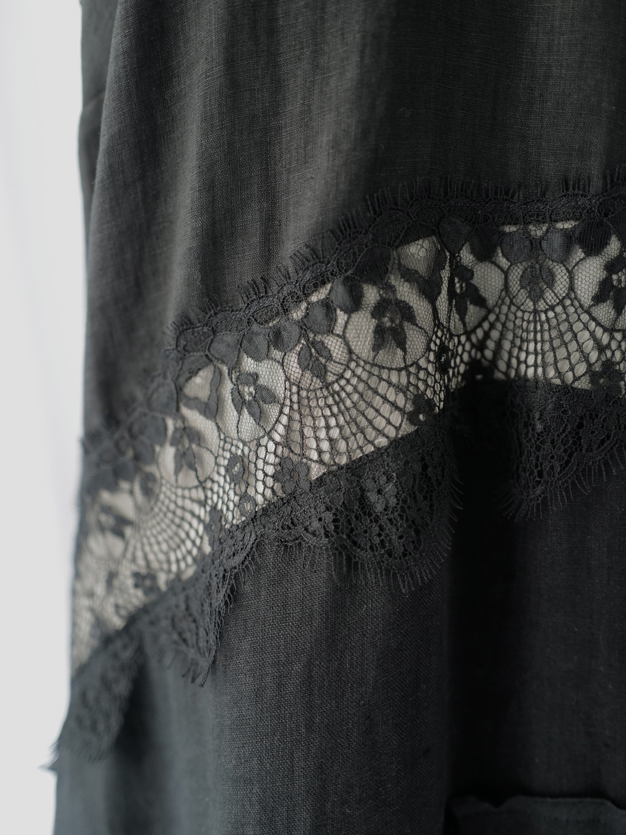 Linen-Silk Sundress CLOUD BLACK
