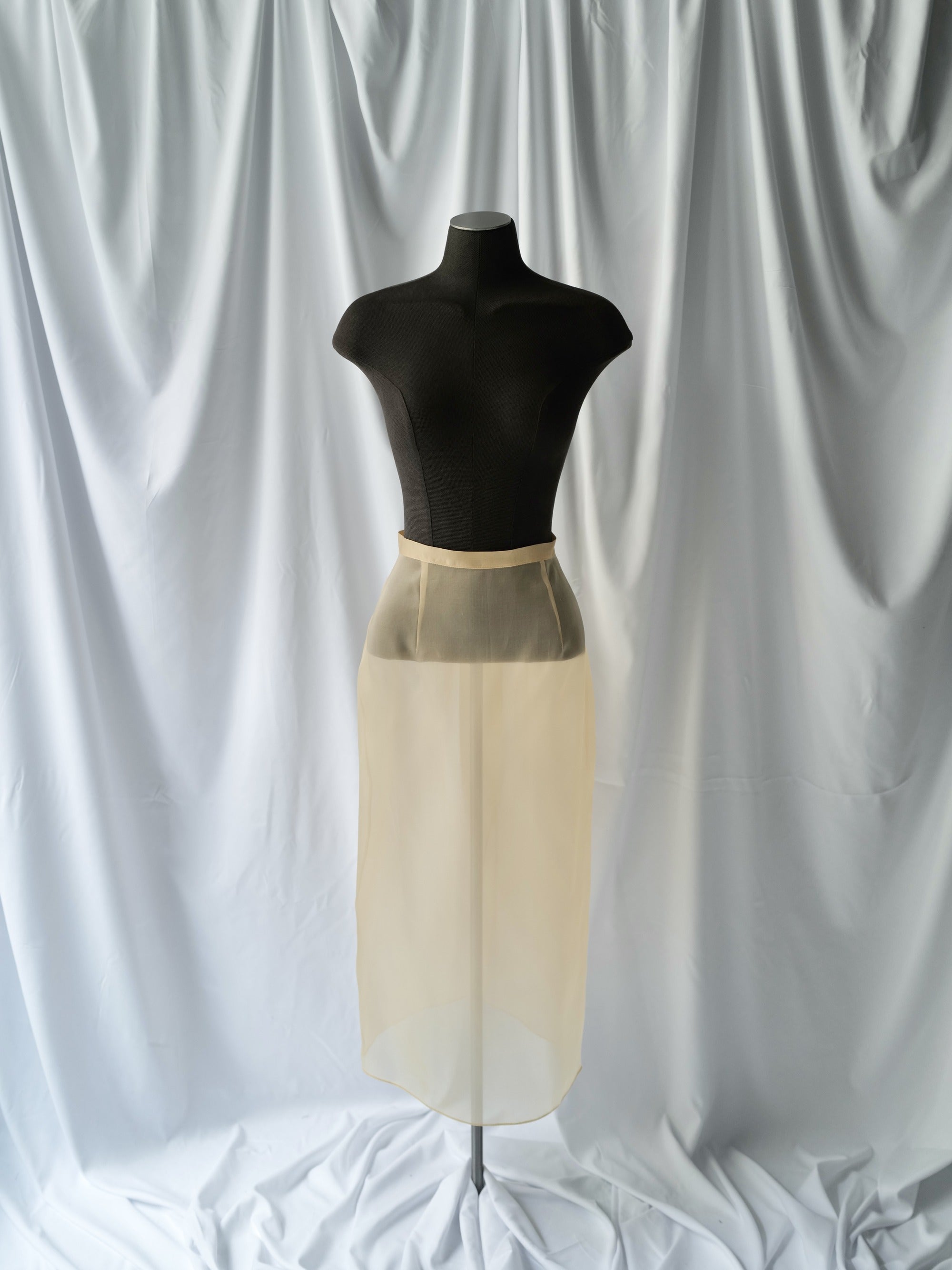 Silk Organza Midi Skirt SS25