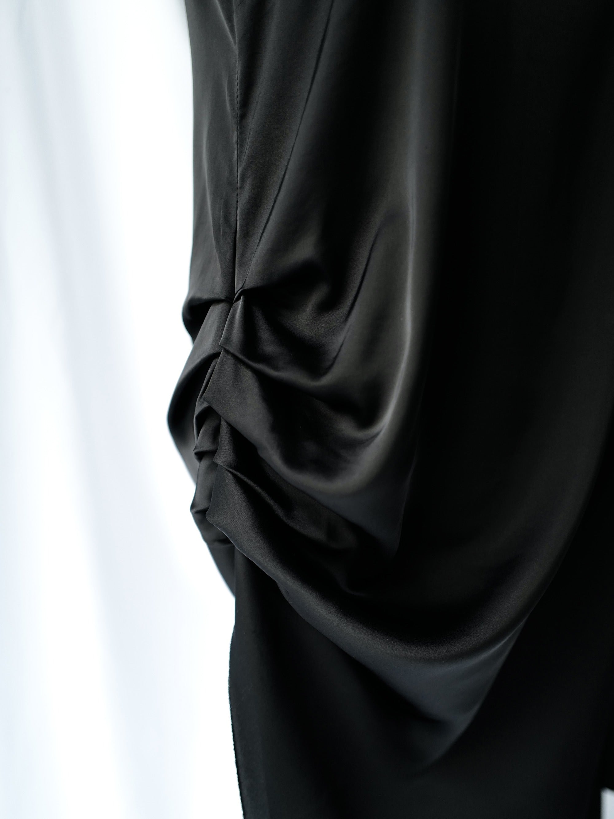 Light Cupra Asymmetrical Tunic with Raw Edges MELISSA
