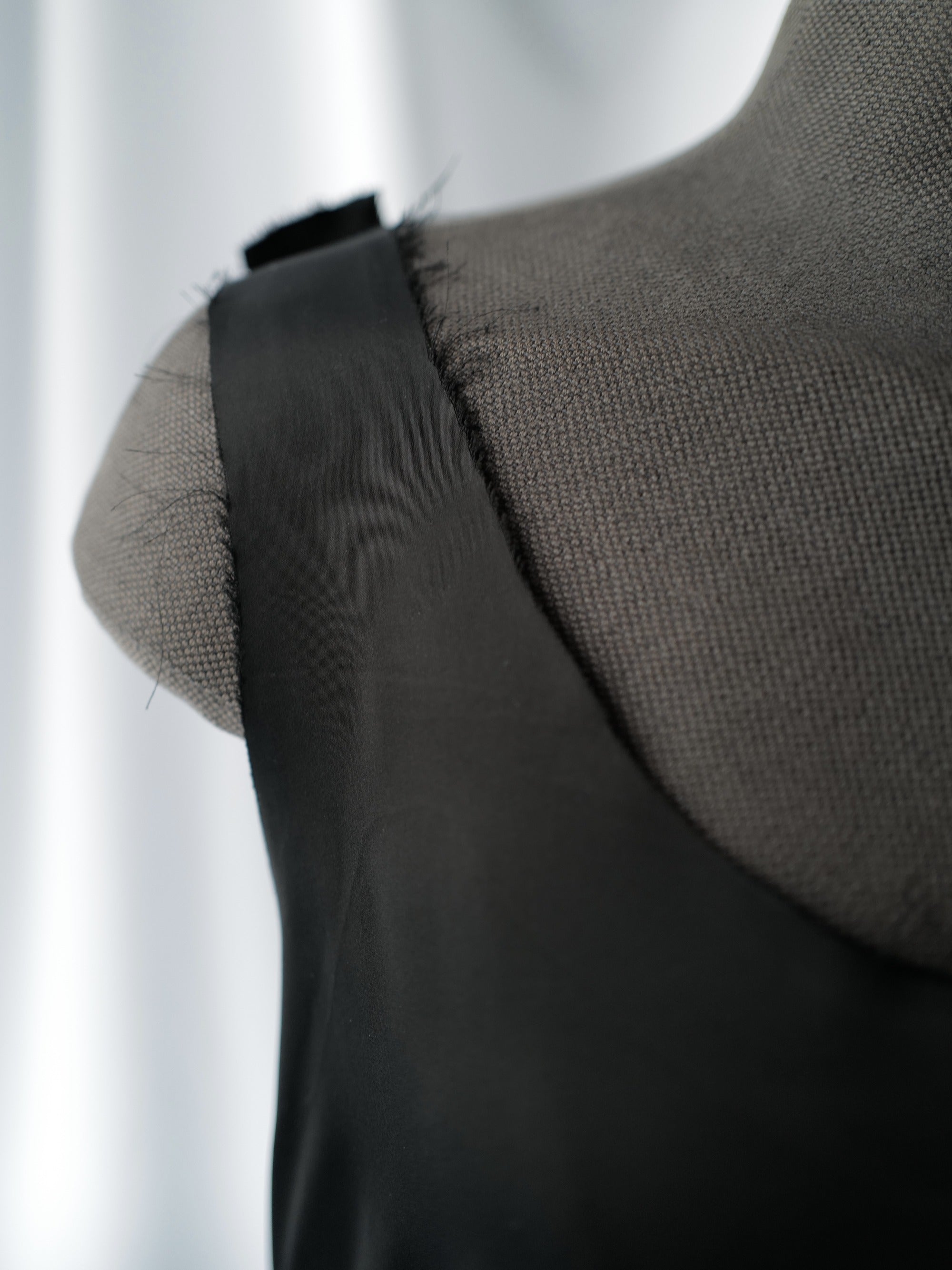 Light Cupra Asymmetrical Tunic with Raw Edges MELISSA