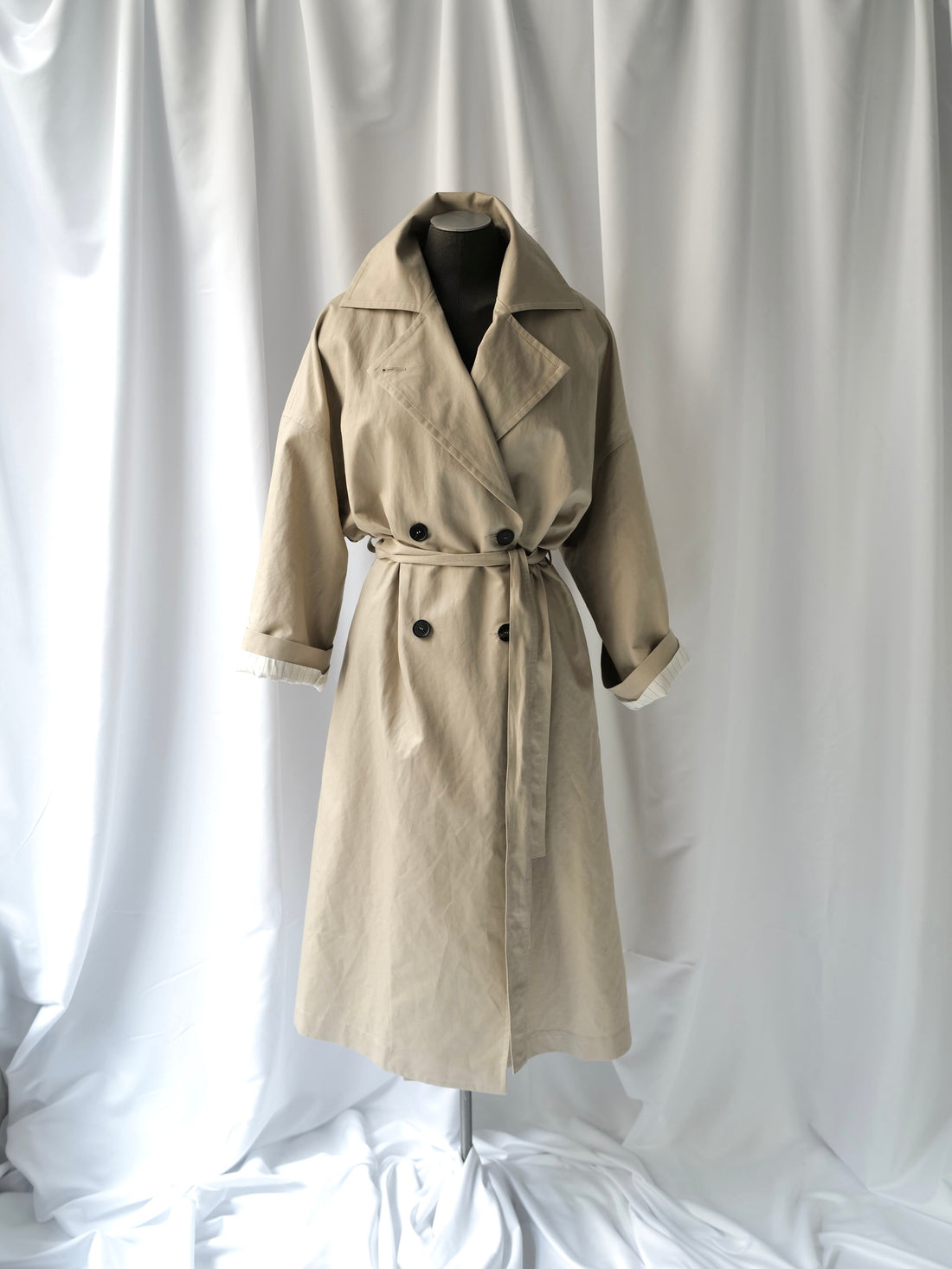 Double -Breasted Belted Trench Coat AGATA