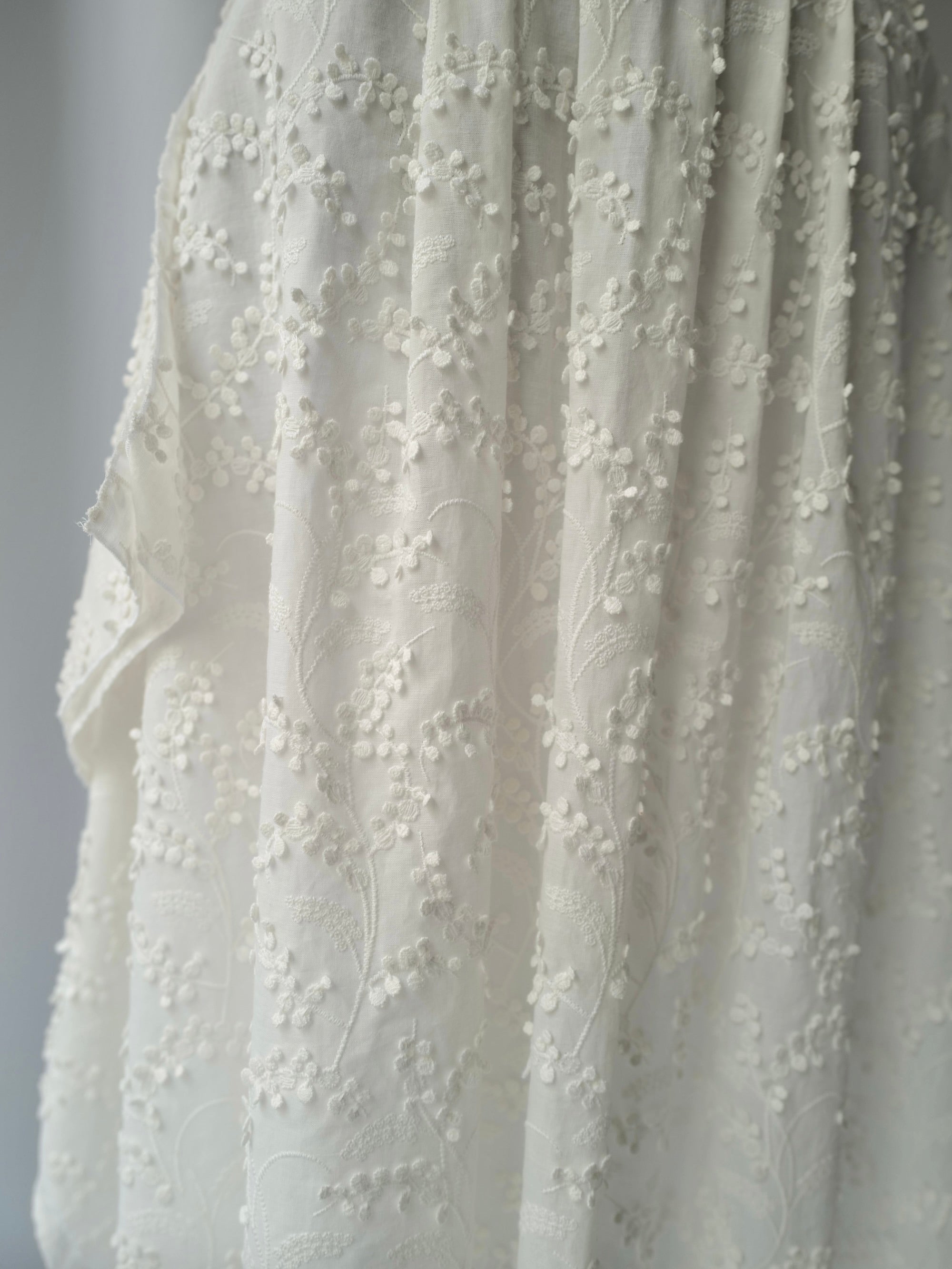 Cotton Skirt with 3D-Embroidery MIMOSA