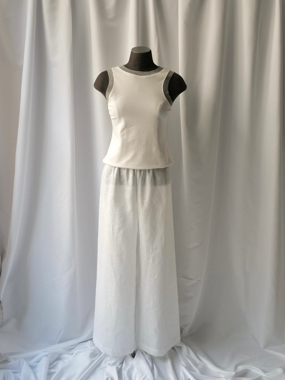 Soft Washed Linen Pull Up Pants