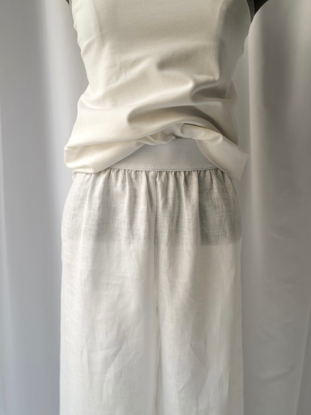 Soft Washed Linen Pull Up Pants