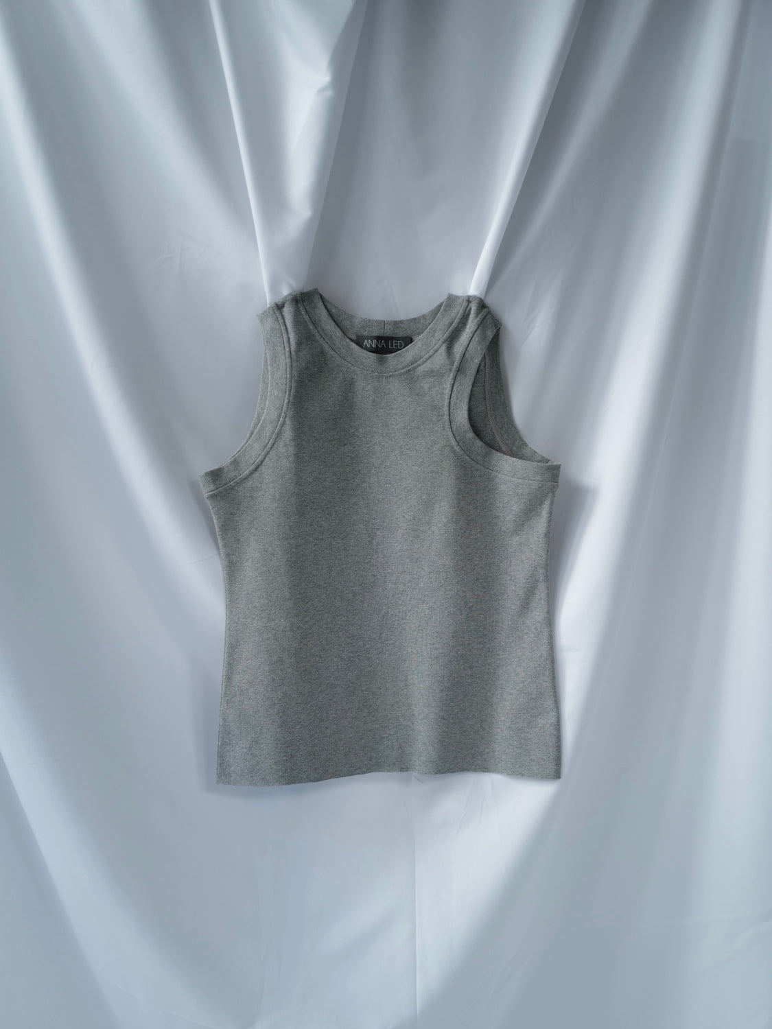 Organic Cotton Tank Top Asymmetric Sleeves