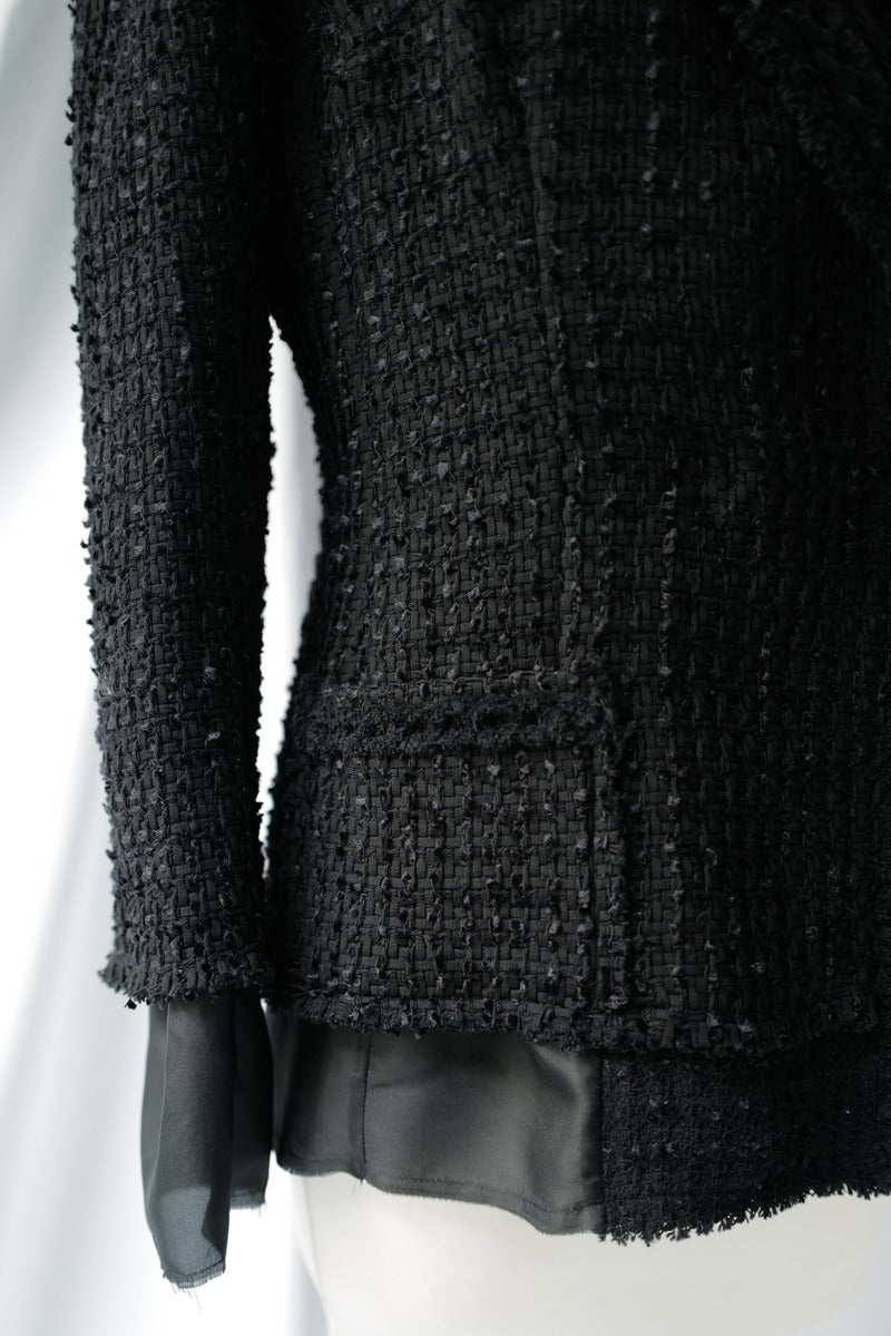 Silk/Cotton Double- Breasted Tweed Blazer AW25