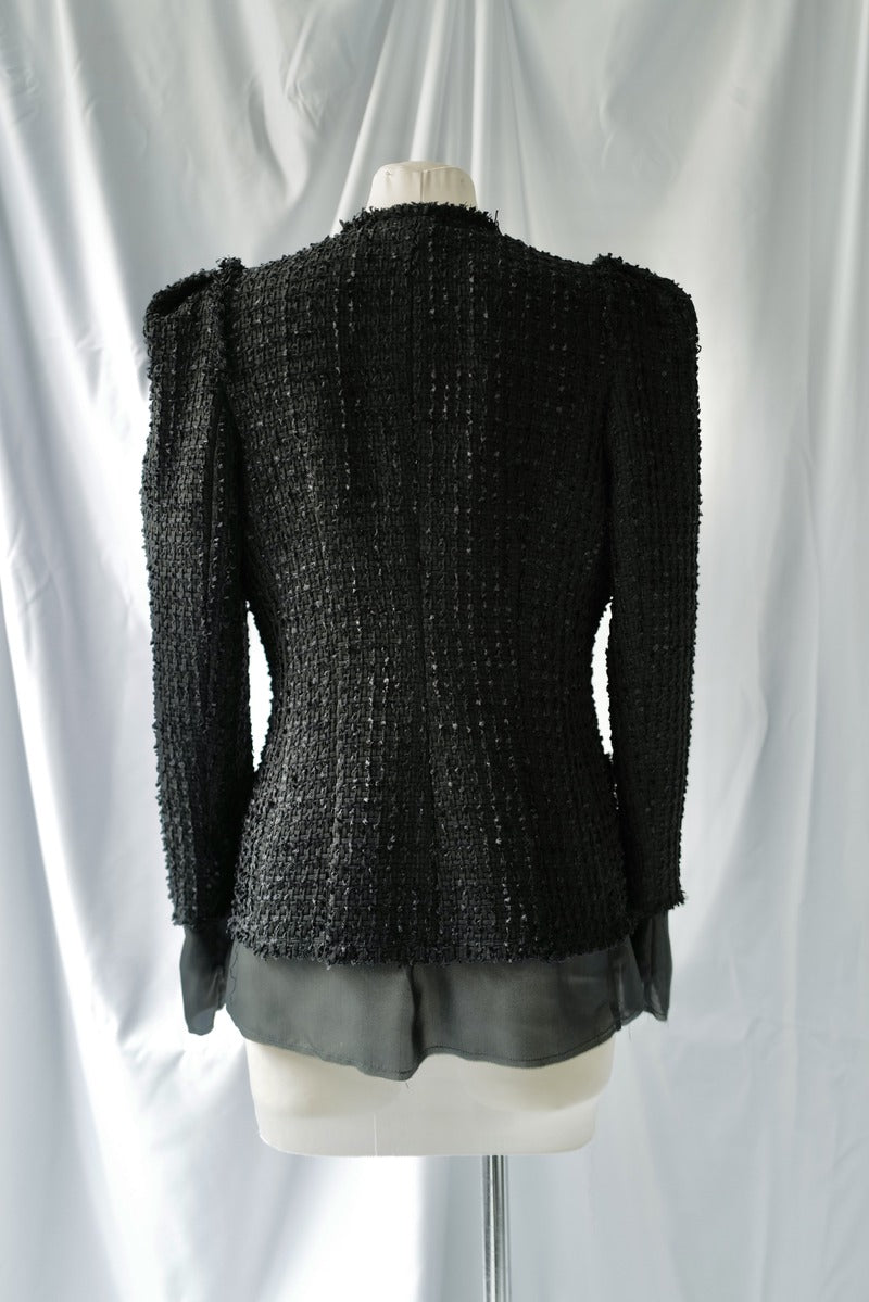 Silk/Cotton Double- Breasted Tweed Blazer AW25