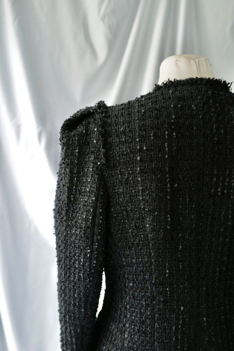Silk/Cotton Double- Breasted Tweed Blazer AW25