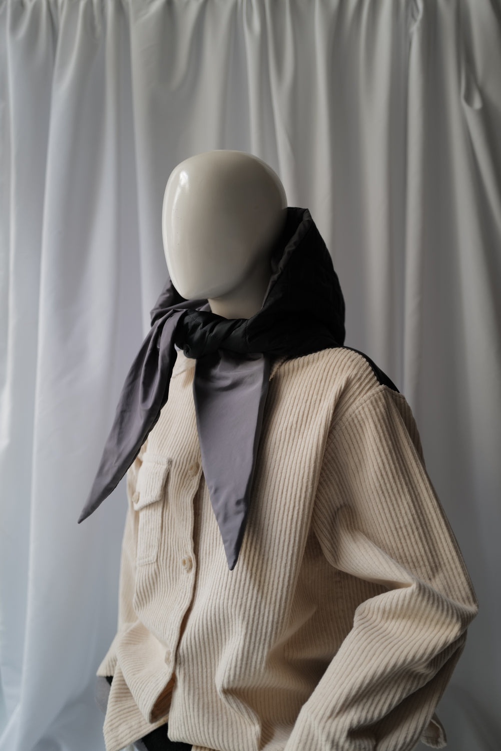 Quilted Hood With Wool Filling