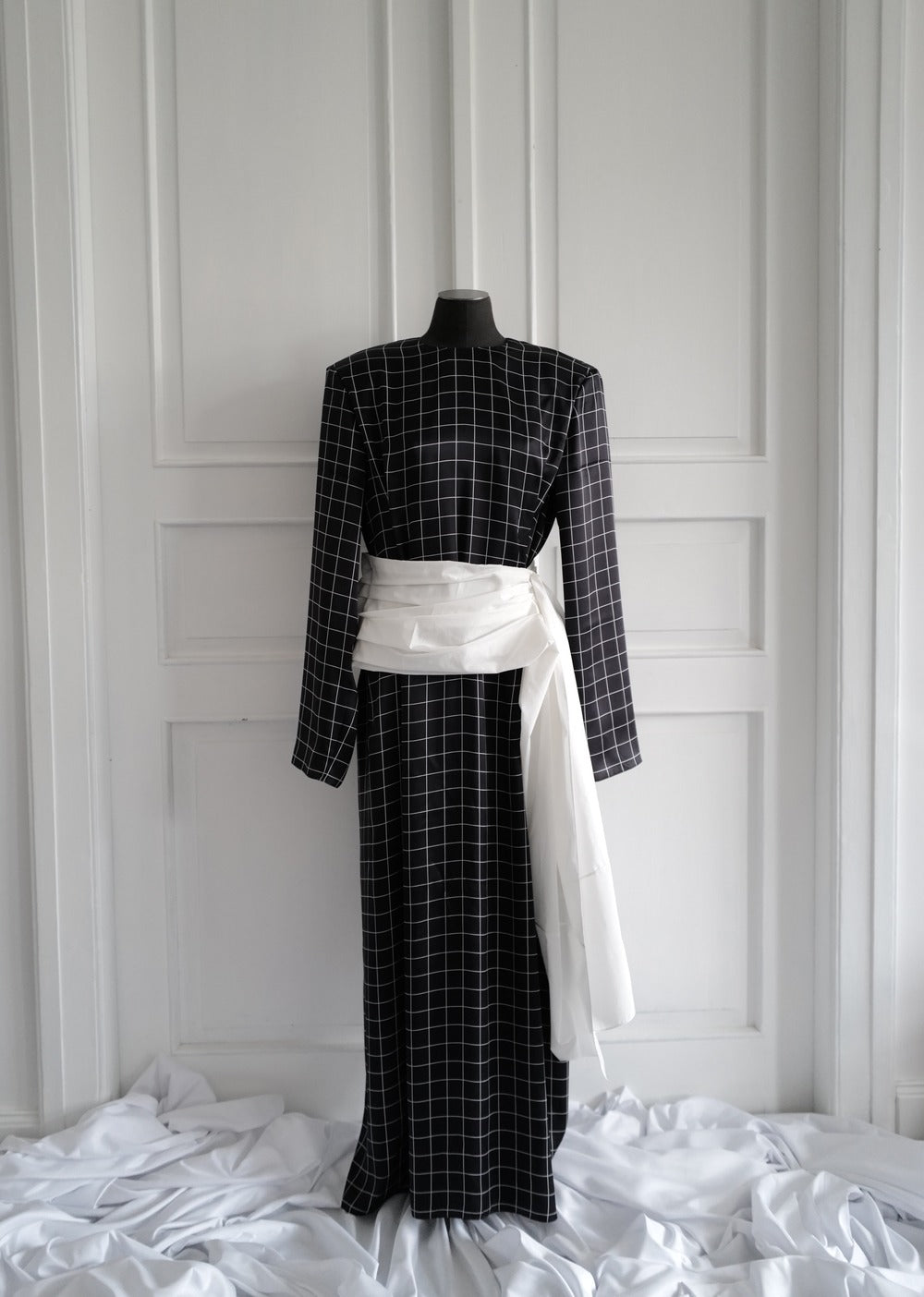 Maxi Silk Dress DALIDA in Graphite Grey