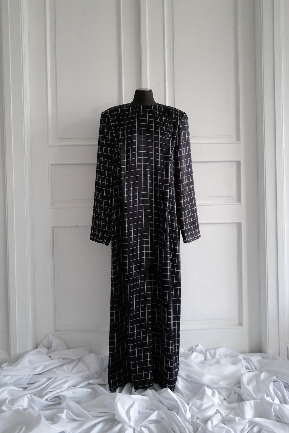 Maxi Silk Dress DALIDA in Graphite Grey