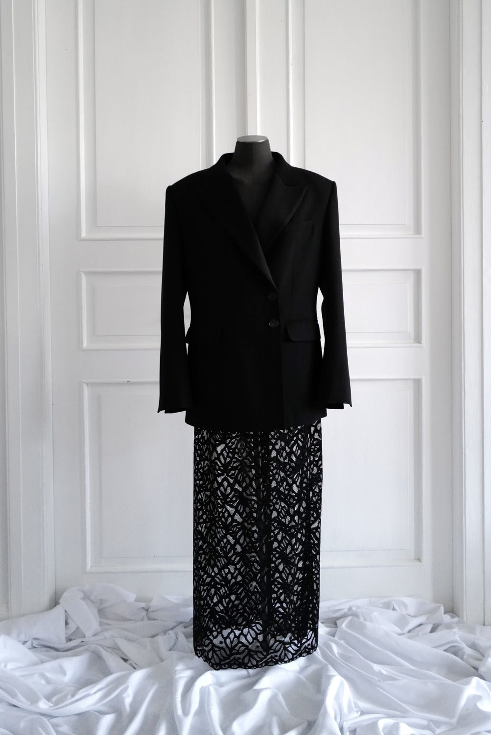 Wool Tailored Blazer with Atlas Lapel (Pre-order)