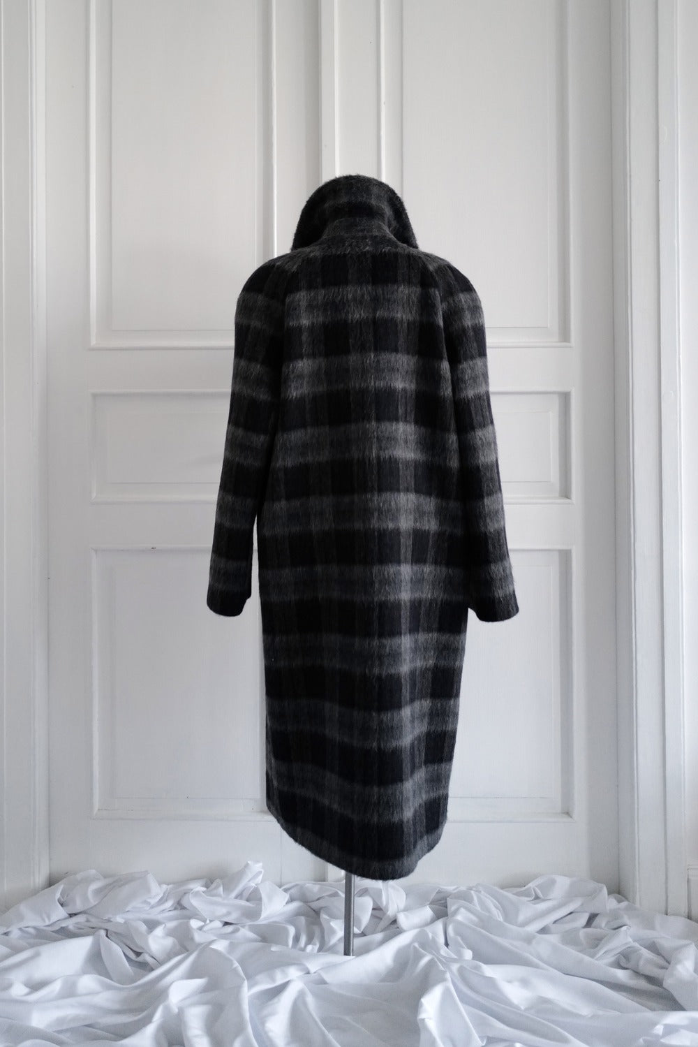 Liama Fluffy Double Breasted Plaid Coat AW25