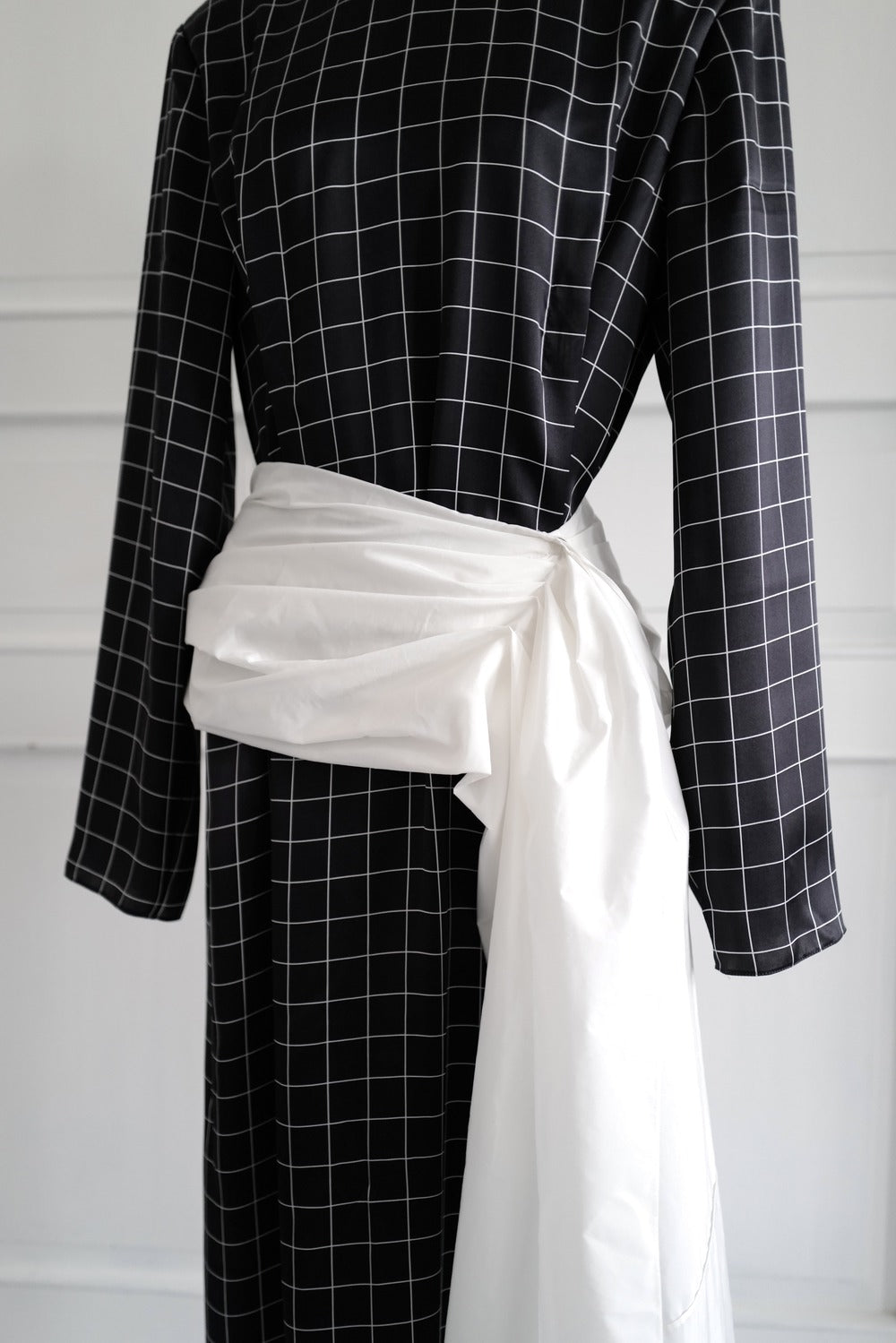 Maxi Silk Dress DALIDA in Graphite Grey