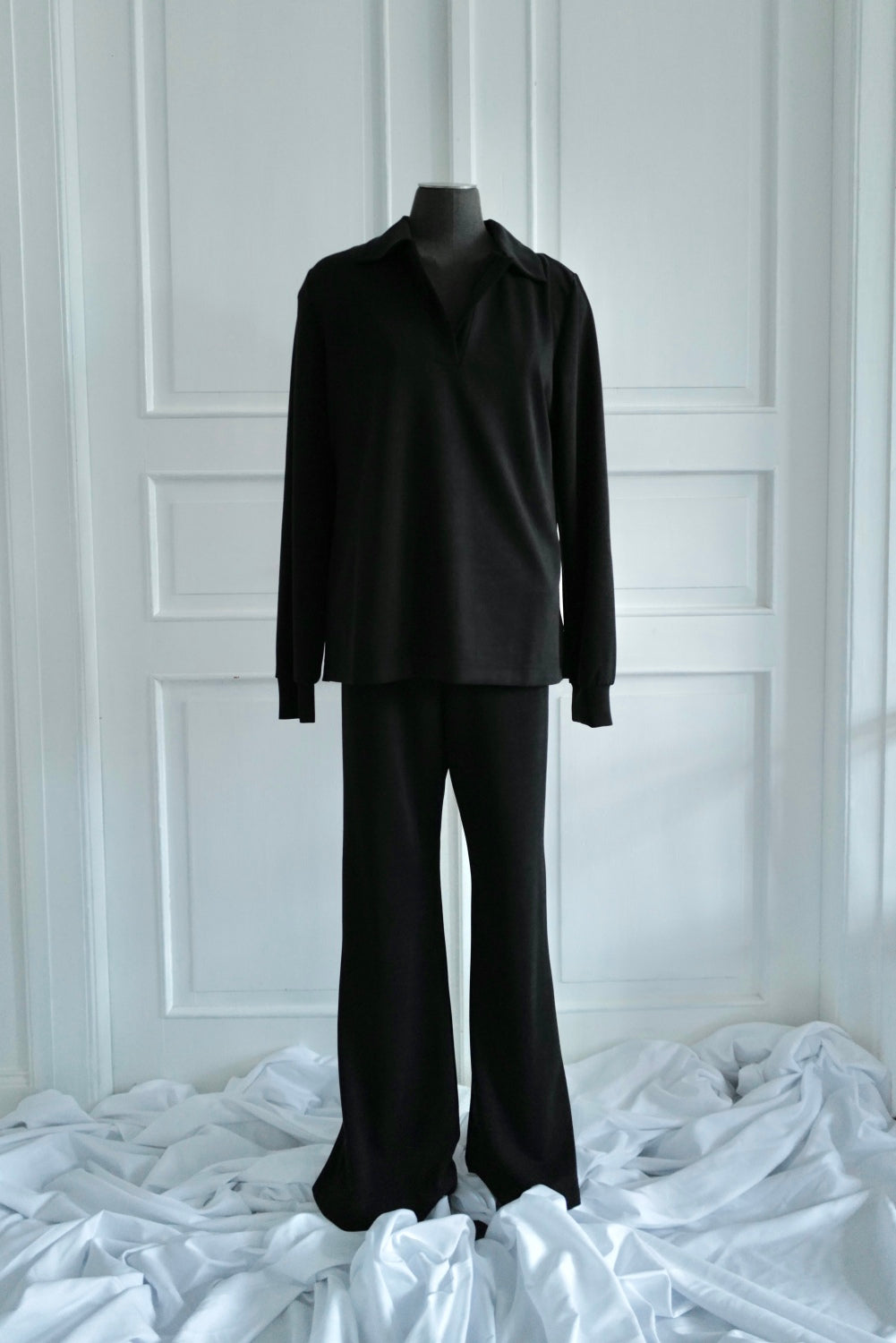 Suede-Touch Cupro Trousers NY Collection