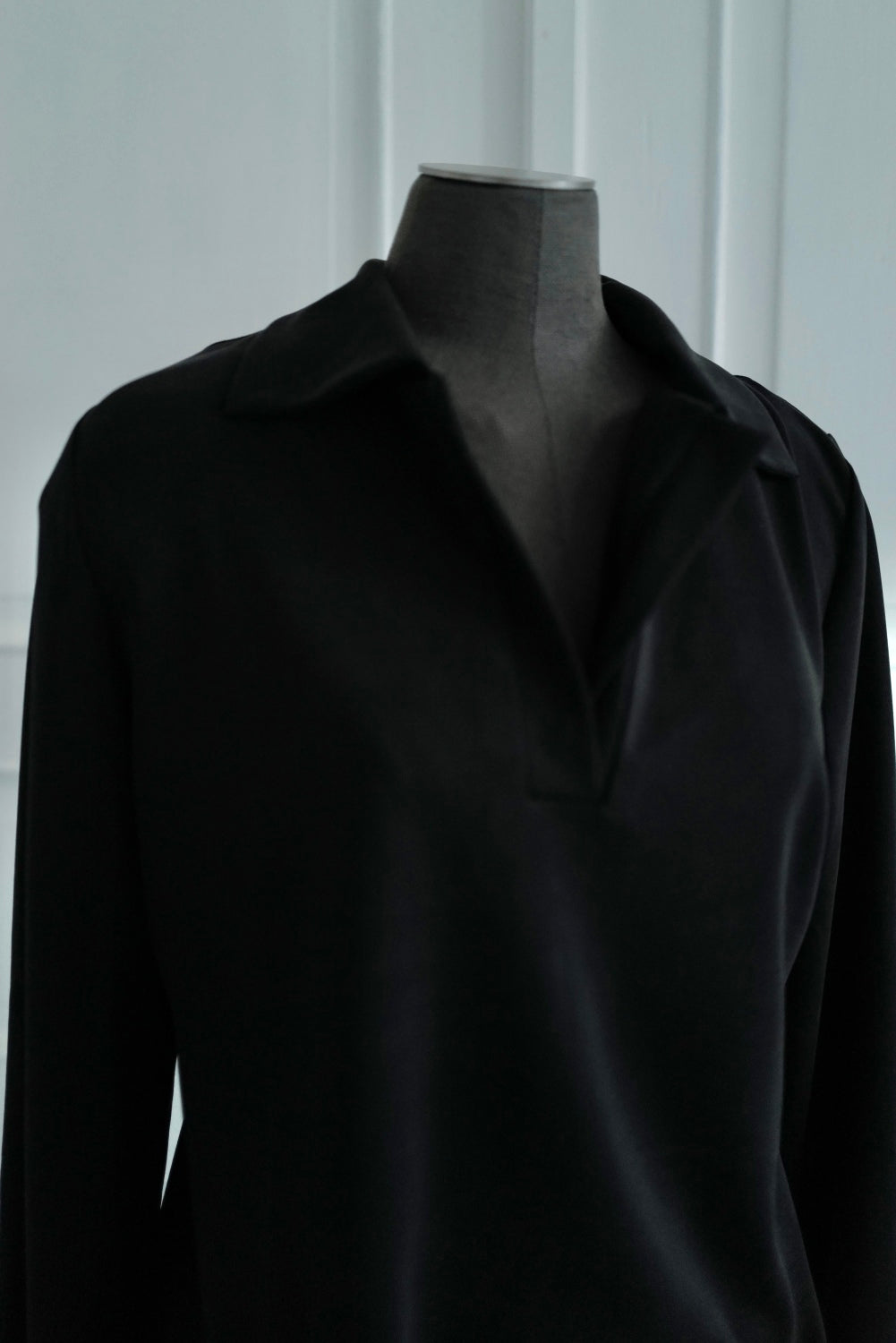 Suede-Touch Cupro POLO TOP (Last item)