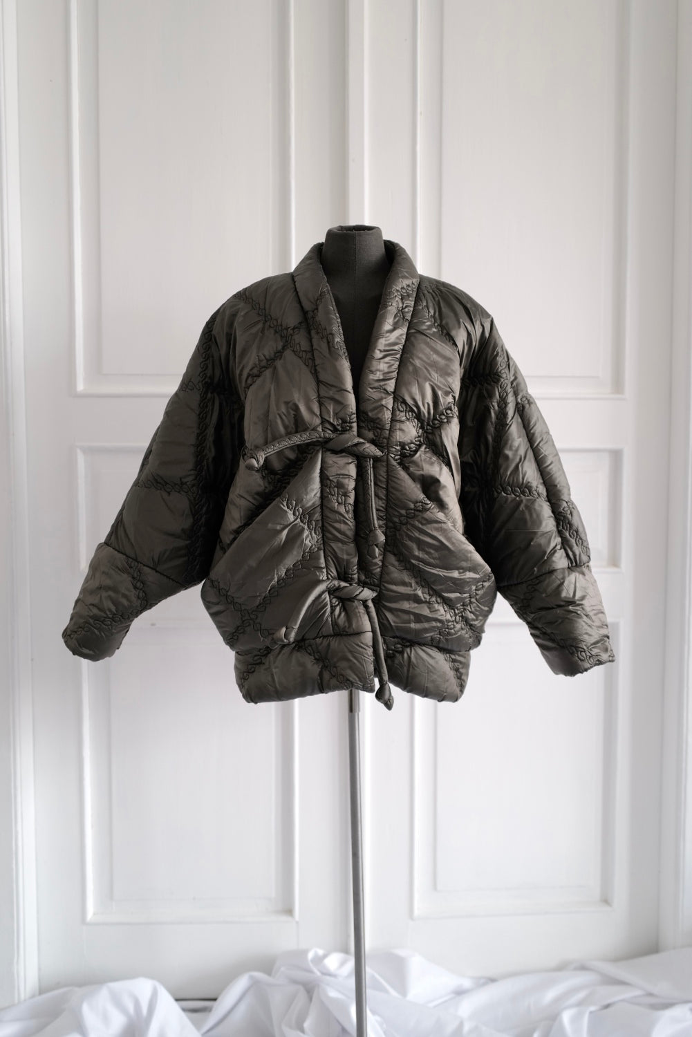 Quilted Kimono KYOTO OLIVE With Large Pockets Pre Fall 26