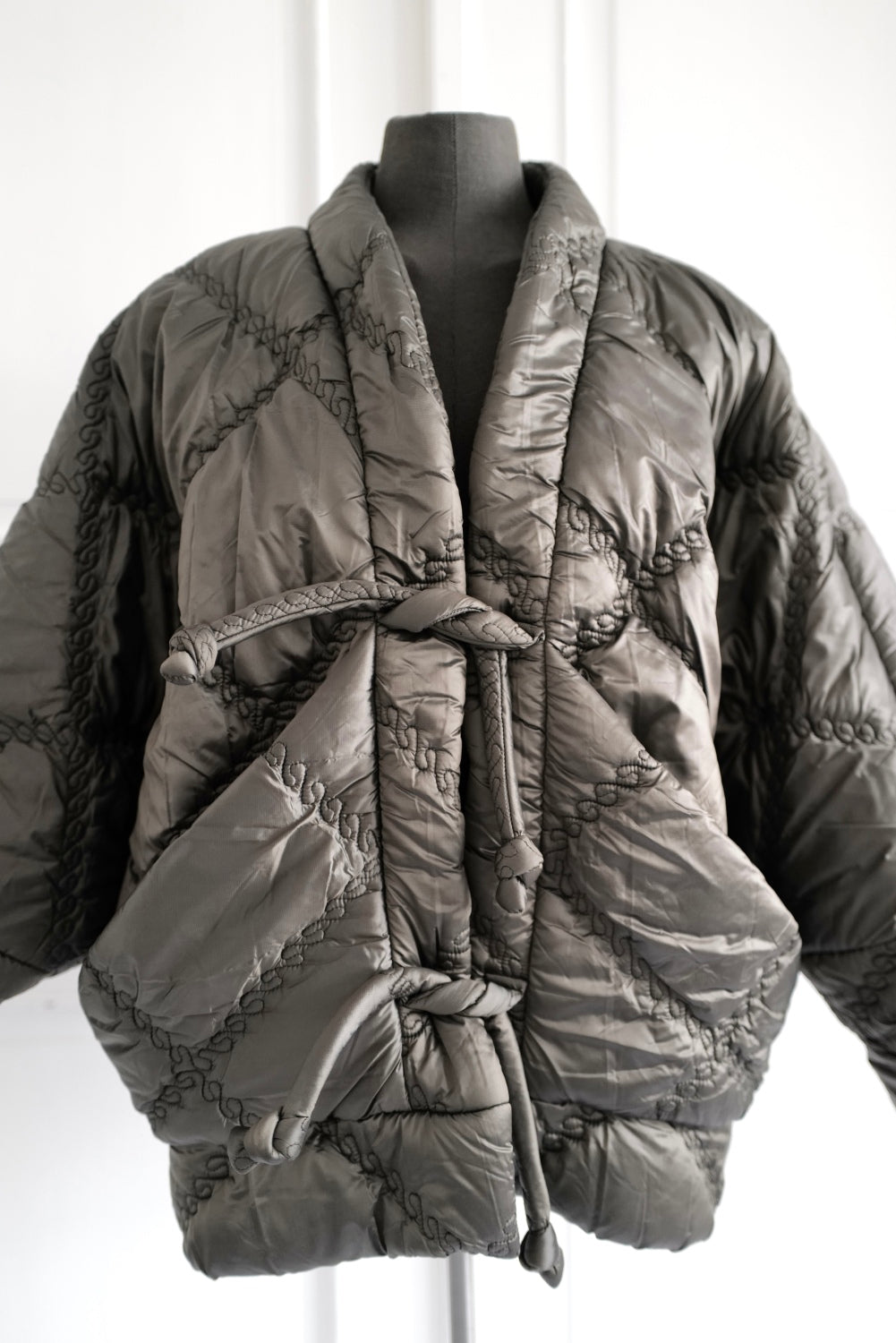 Quilted Kimono KYOTO OLIVE With Large Pockets Pre Fall 26