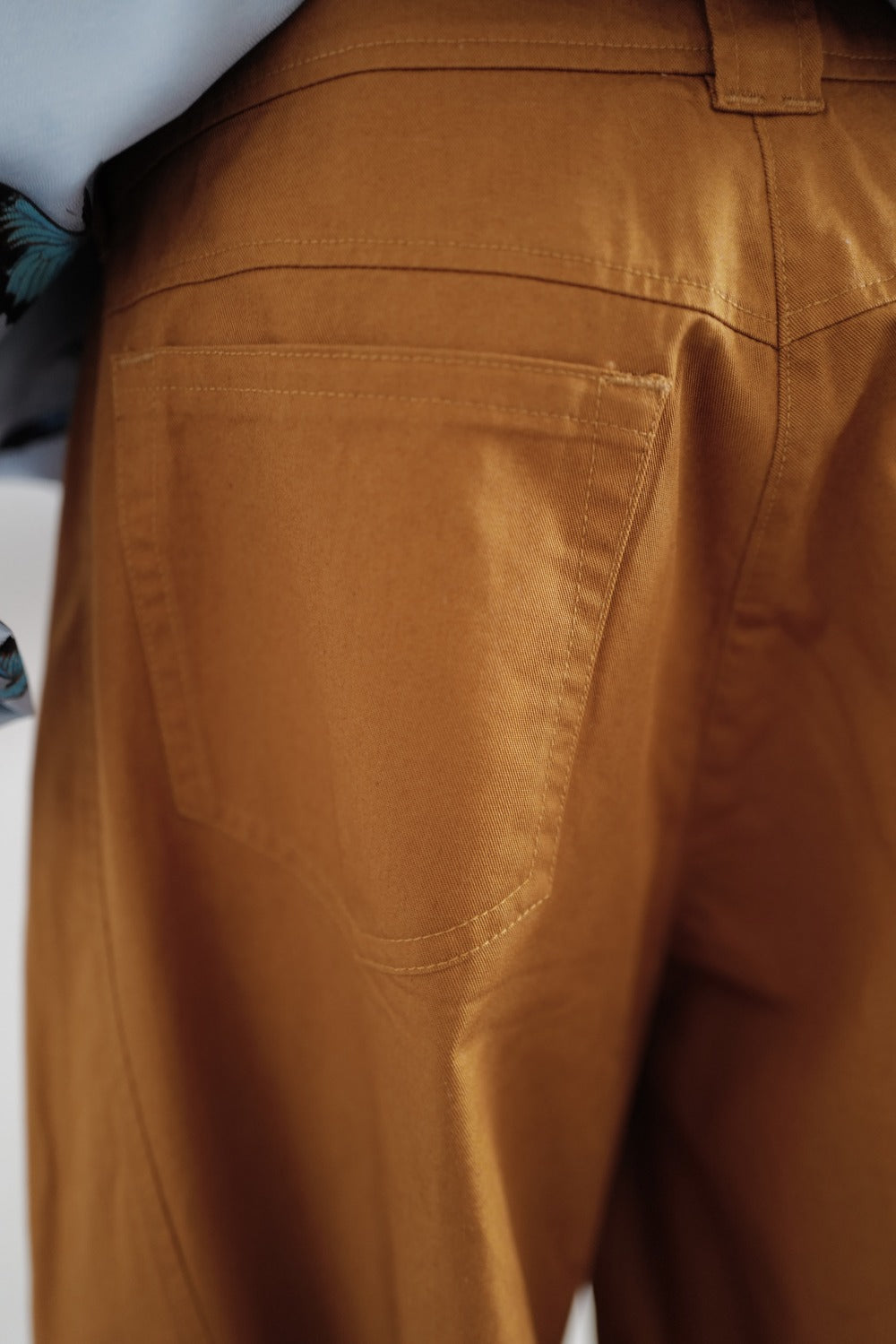 Cotton Gabardine CARGO Trousers with Tie details at the Hem