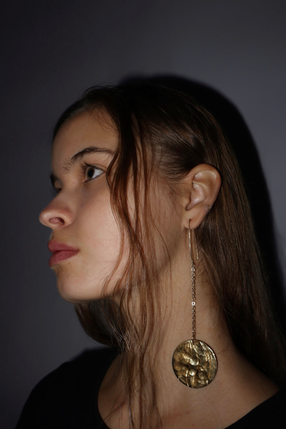 GOLD FILLED 14K MONO EARRING