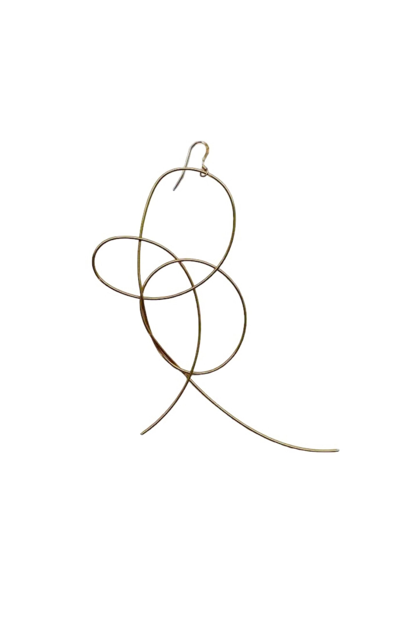 GOLD FILLED 14K MONO EARRING