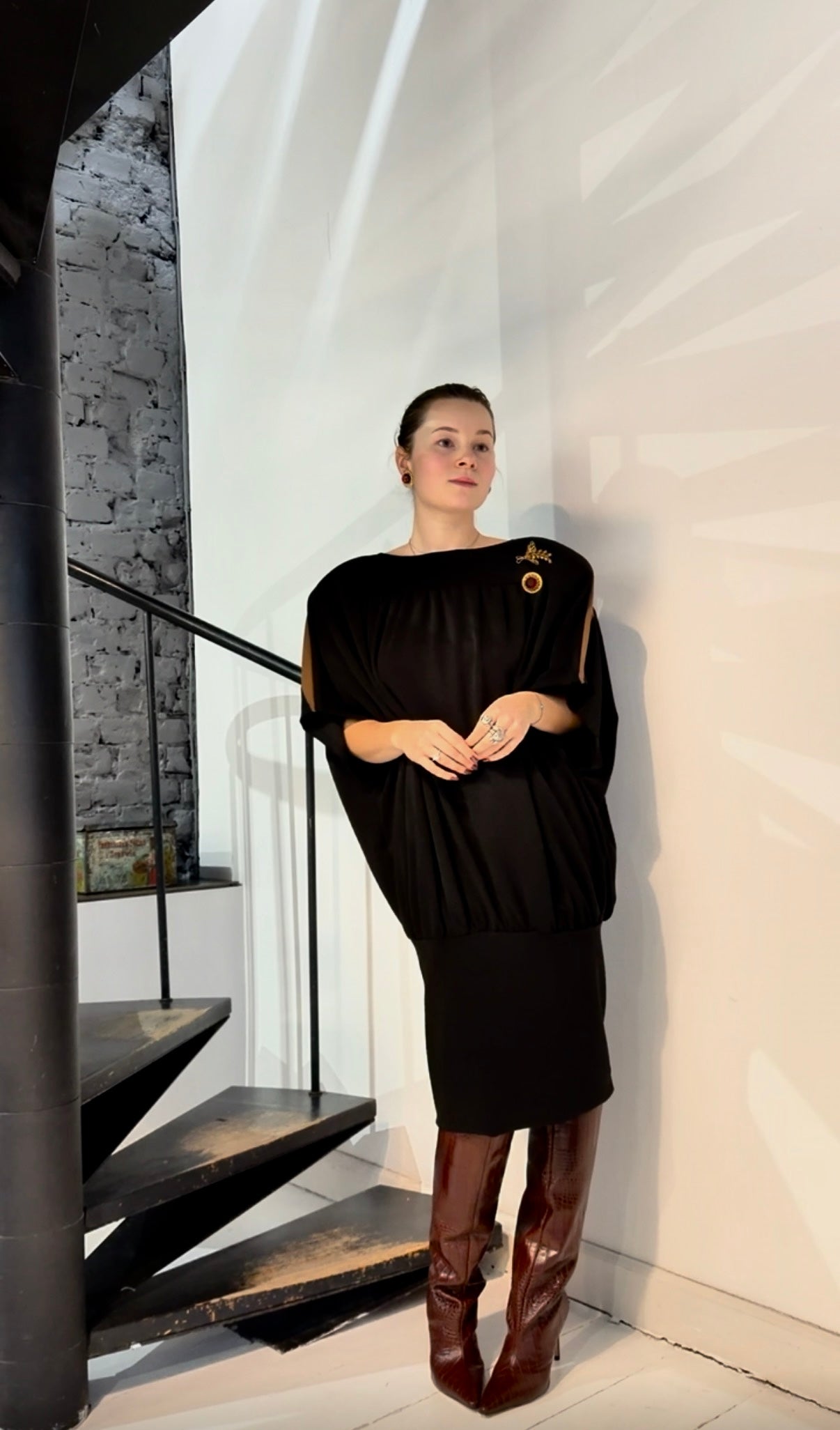 Jersey Cupro Cocoon Dress-Tunic AW25