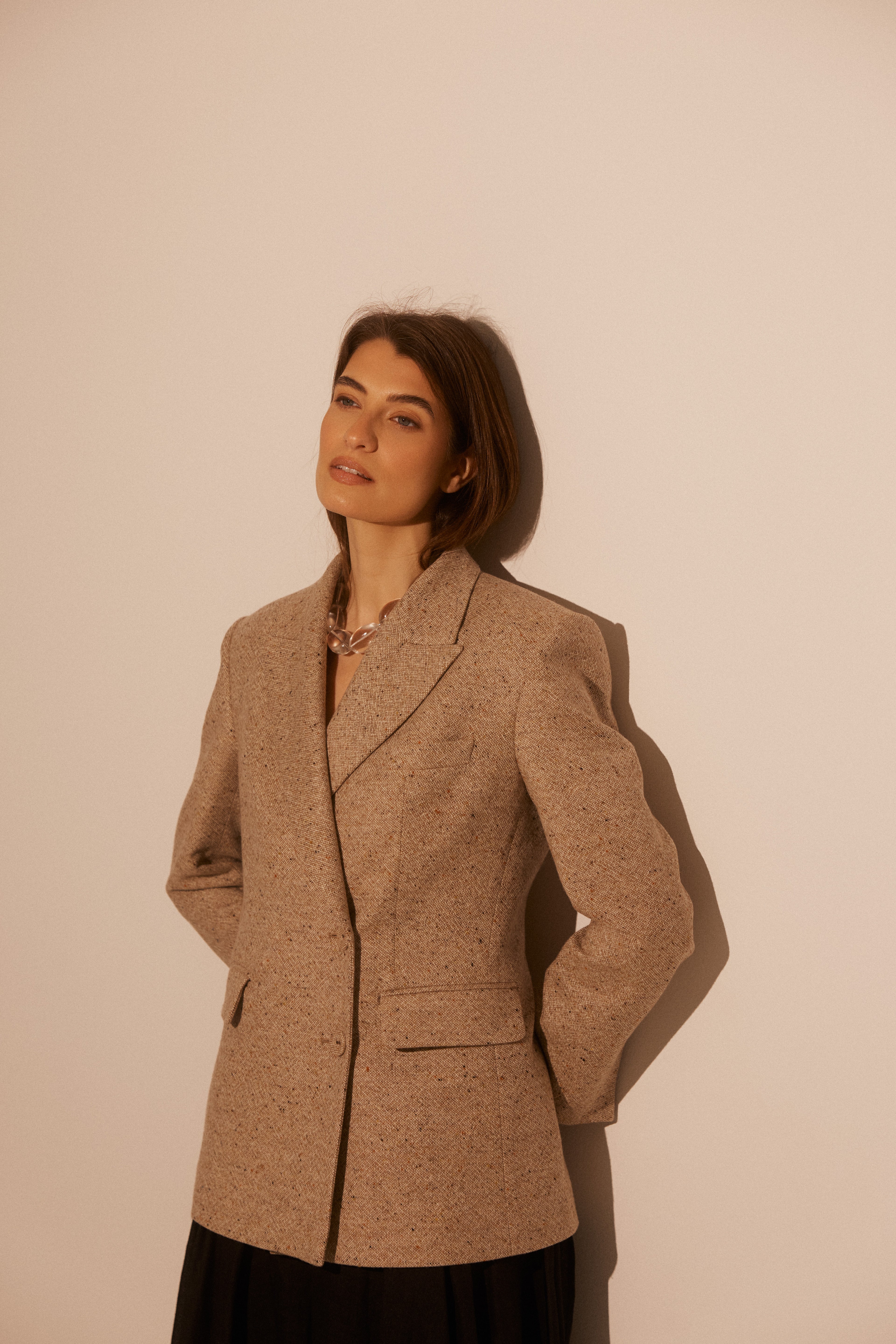 Fitted Tailored Silk Wool Blazer GABI SS26