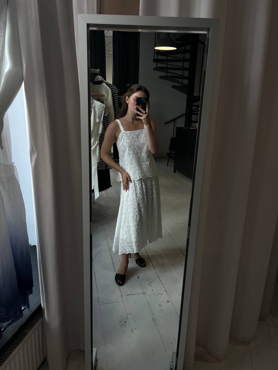 Cotton Skirt with 3D-Embroidery MIMOSA