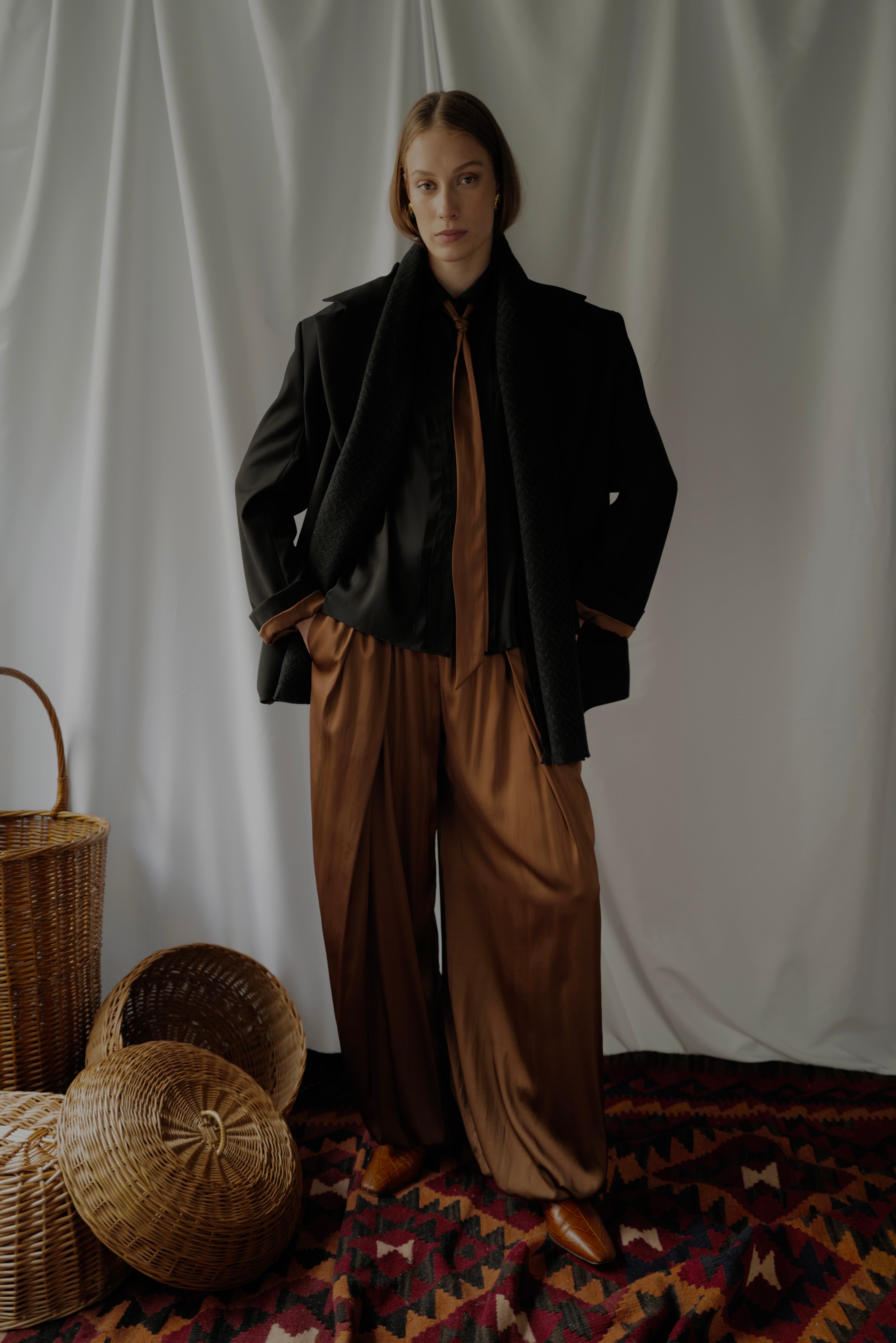 Jacquard Lama Scarf