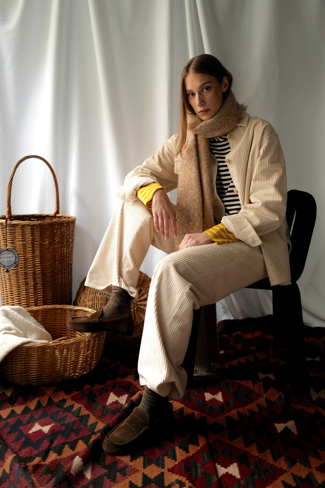 Wide Corduroy Shirt SAND AW25