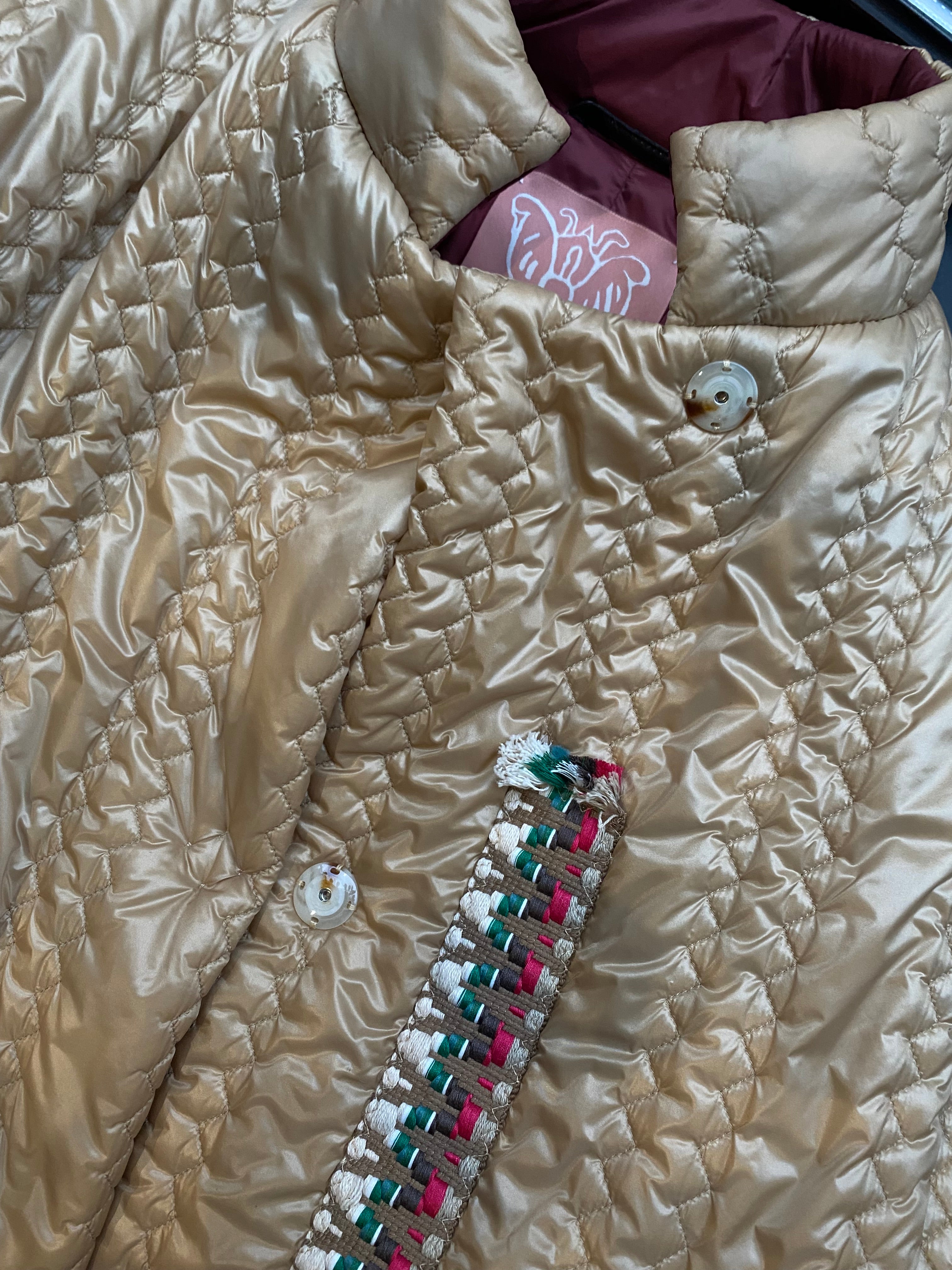 SHORT GOLD QUILTED JACKET (Last item )